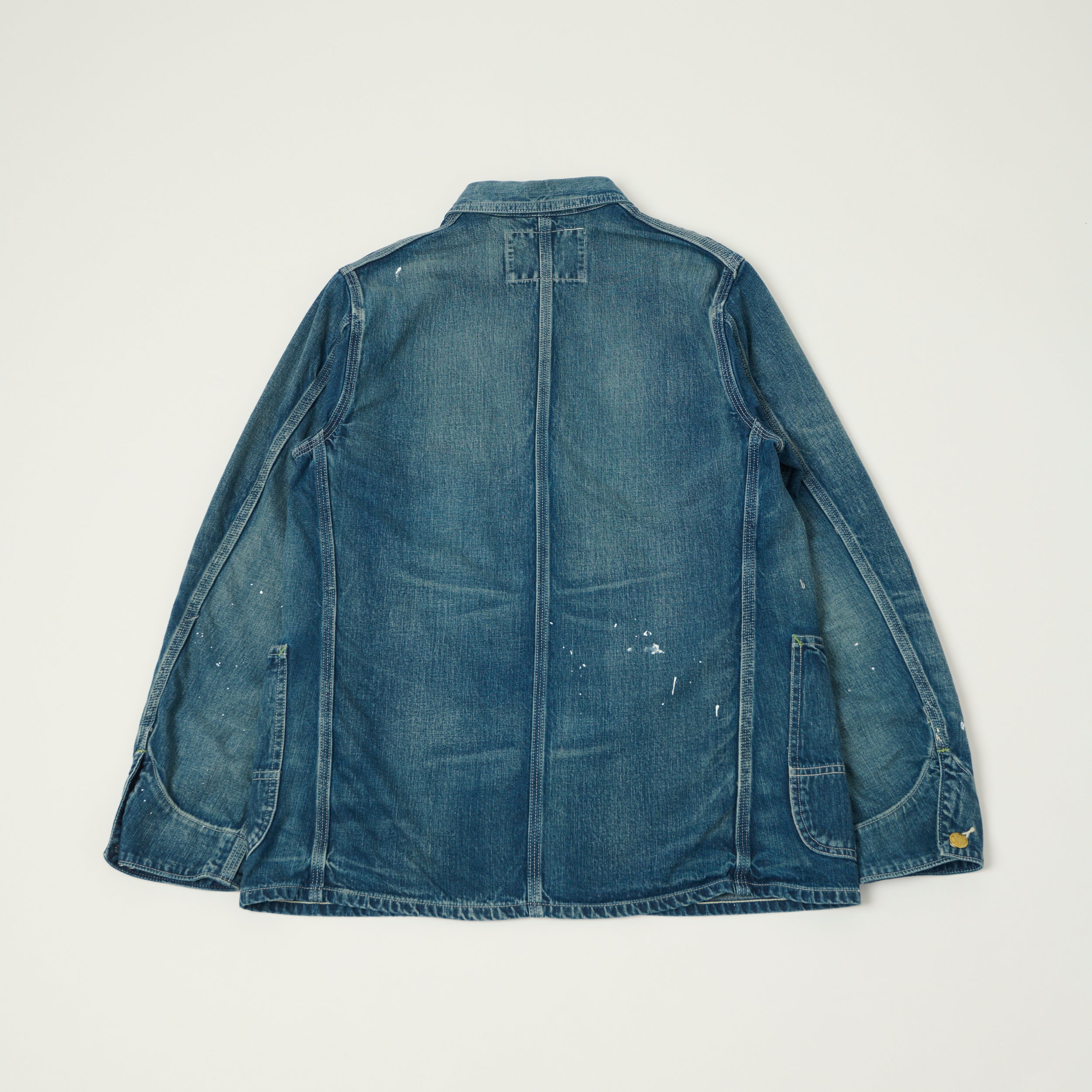 Sugar Cane 11oz Denim Work Coat - Splatter Wash