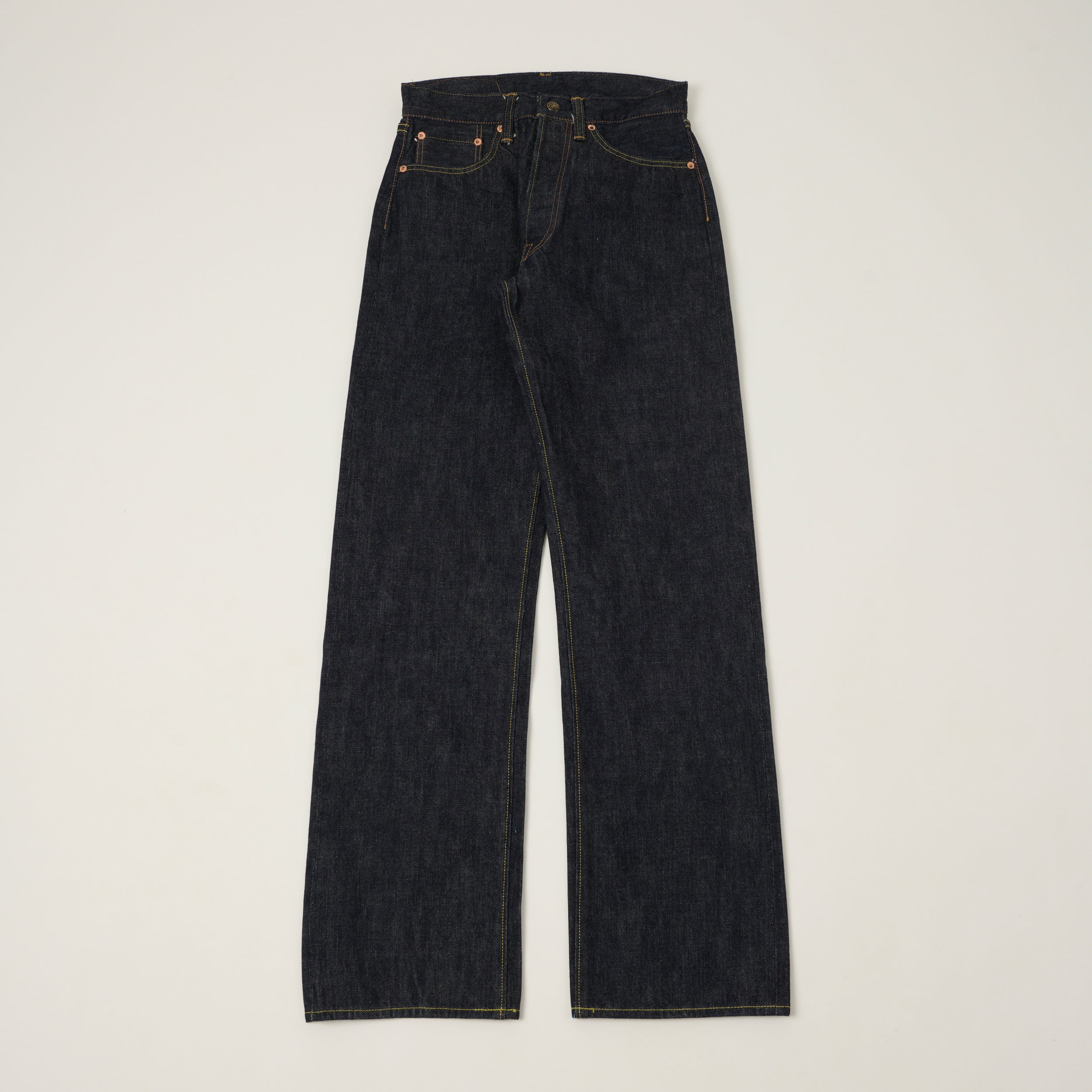 Sugar Cane 14.25oz 'Union Star' Regular Straight Jeans - One Wash