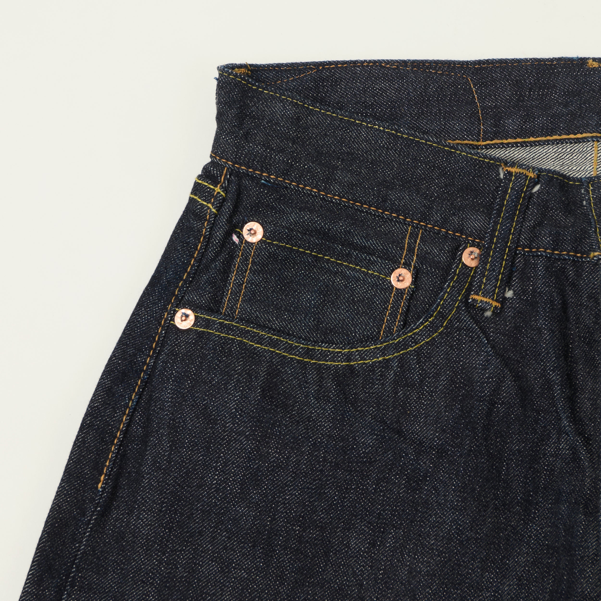 Sugar Cane 14.25oz 'Union Star' Regular Straight Jeans - One Wash