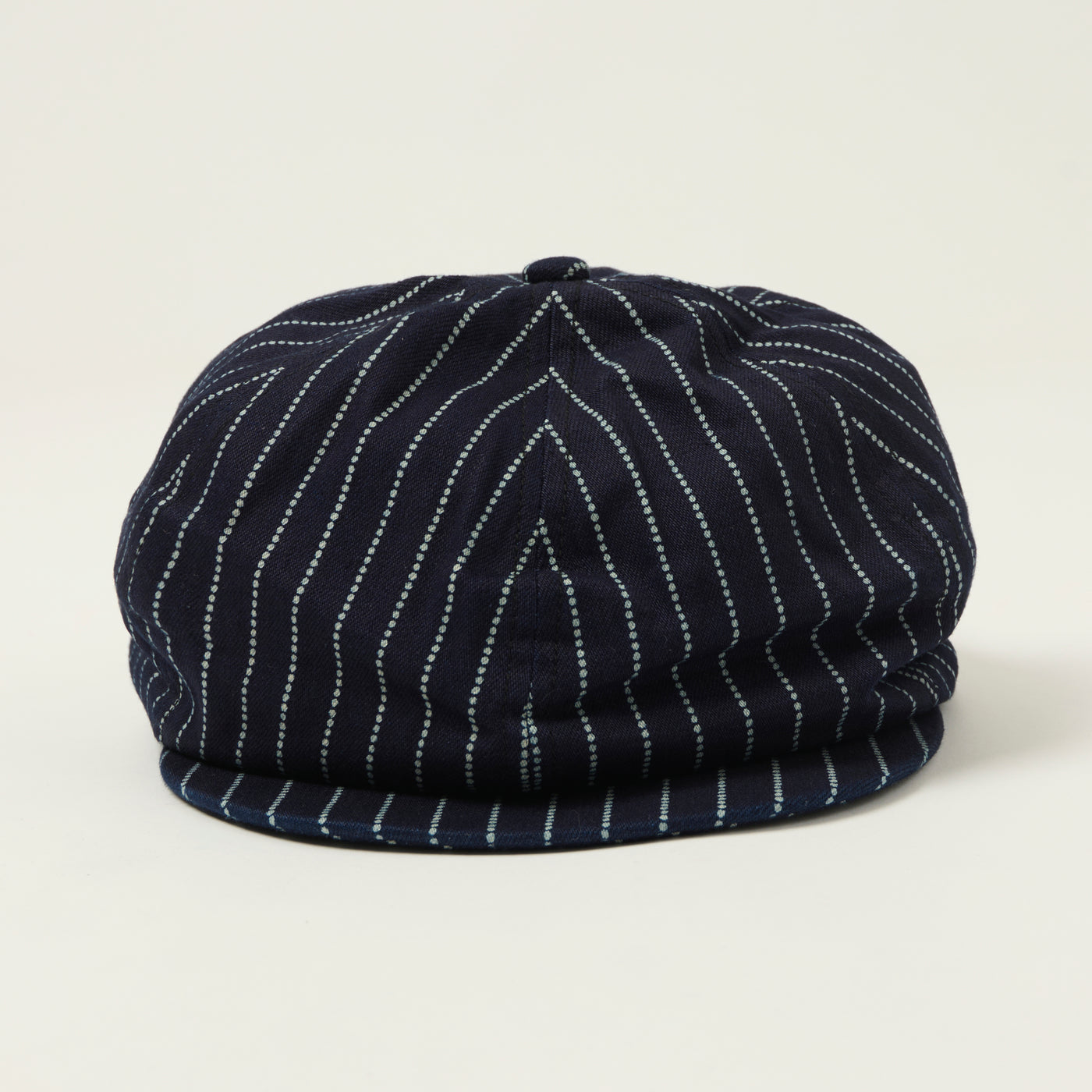 Sugar Cane Wabash Stripe Applejack Cap - Indigo