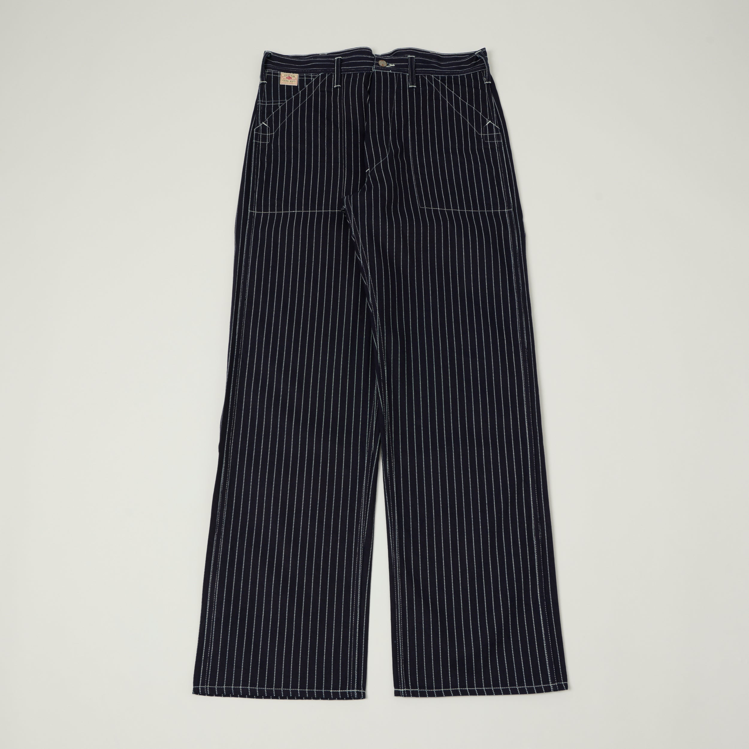 Sugar Cane 9oz Wabash Stripe Engineer Pants - Indigo