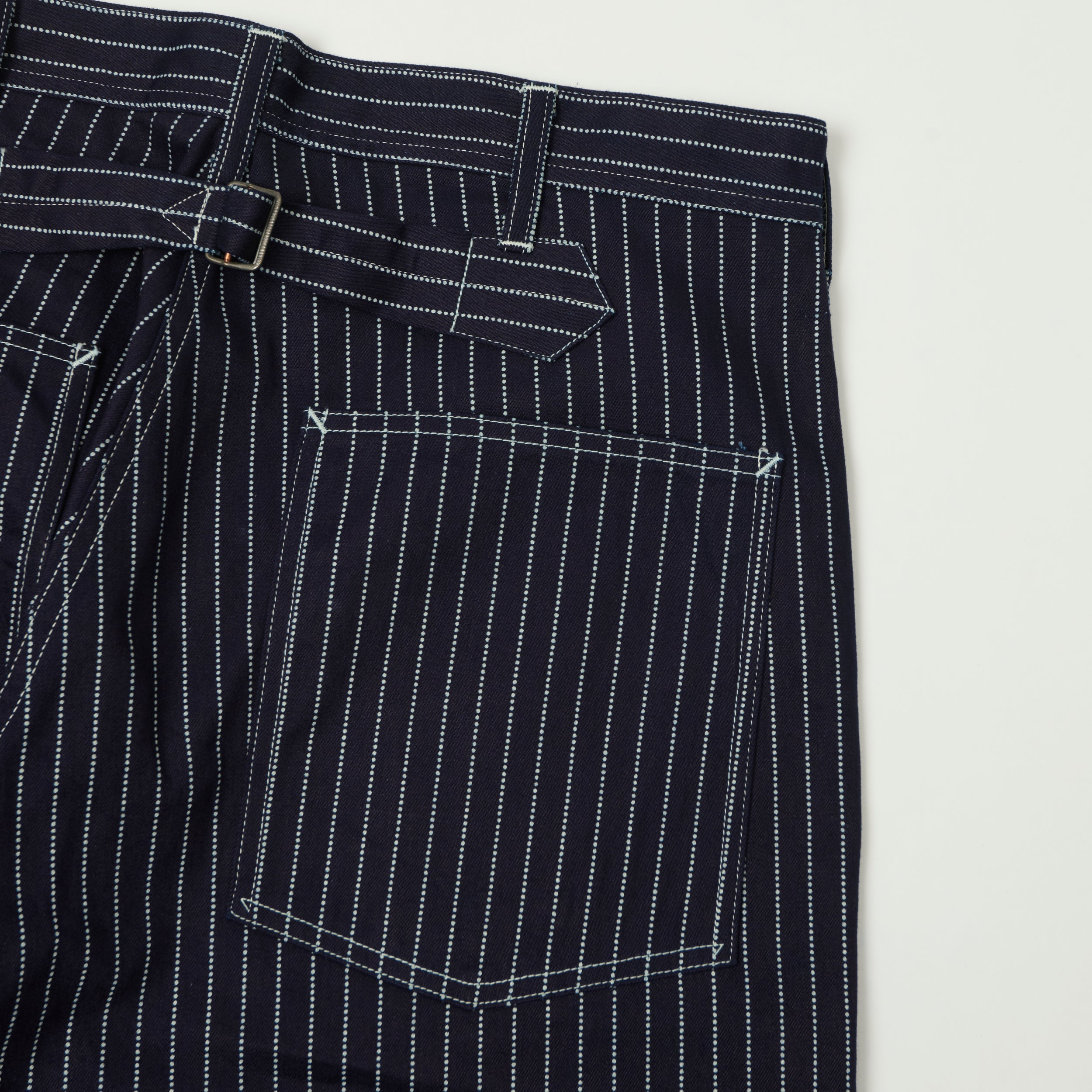 Sugar Cane 9oz Wabash Stripe Engineer Pants - Indigo