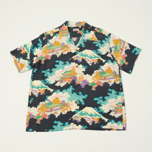 Sun Surf 'Arashiyama' Short Sleeve Hawaiian Shirt - Black