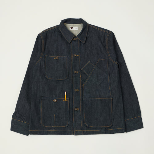 Tellason 12.5oz Kaihara Mills Denim Chore Jacket - Raw