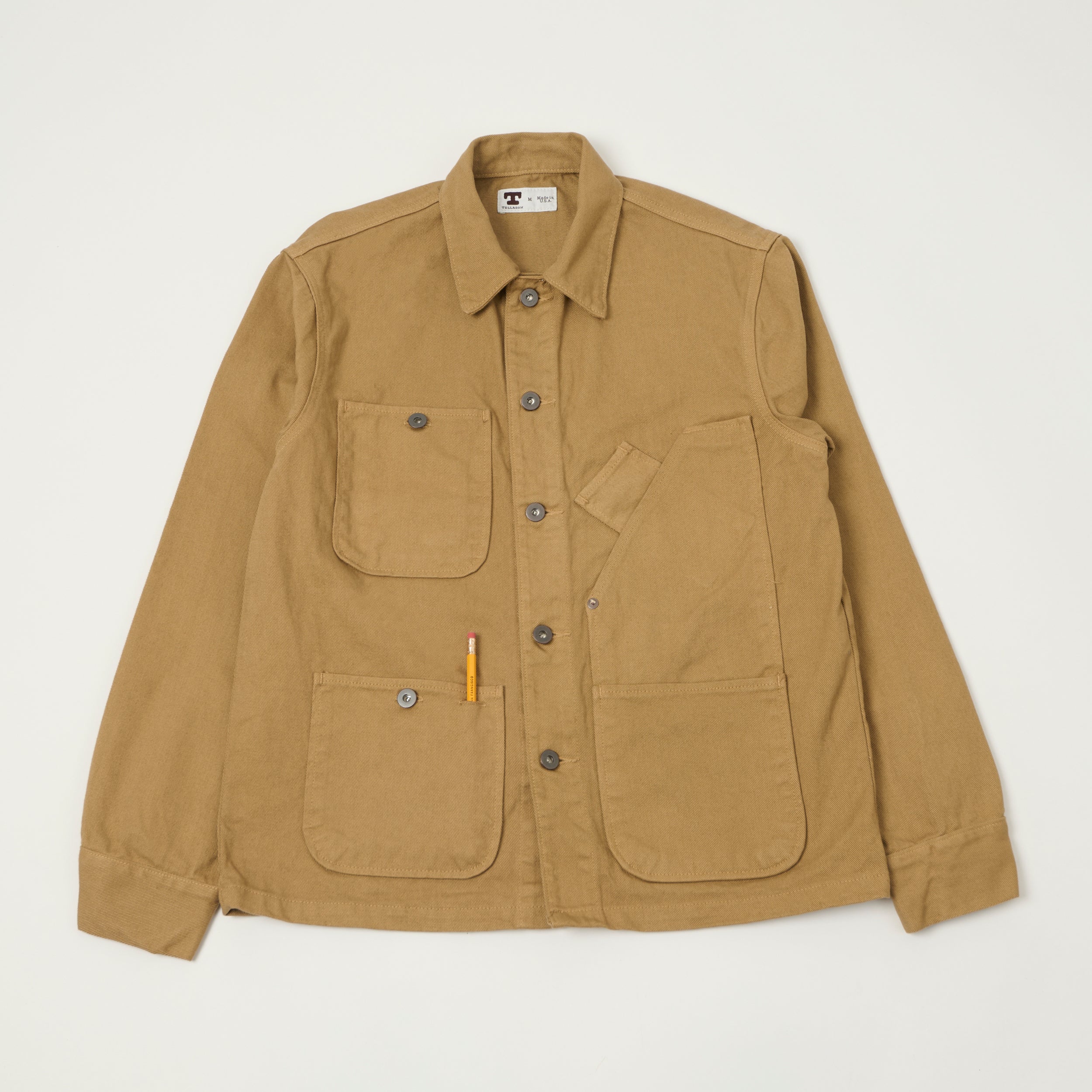 Tellason 13oz Denim Chore Jacket - British Tan