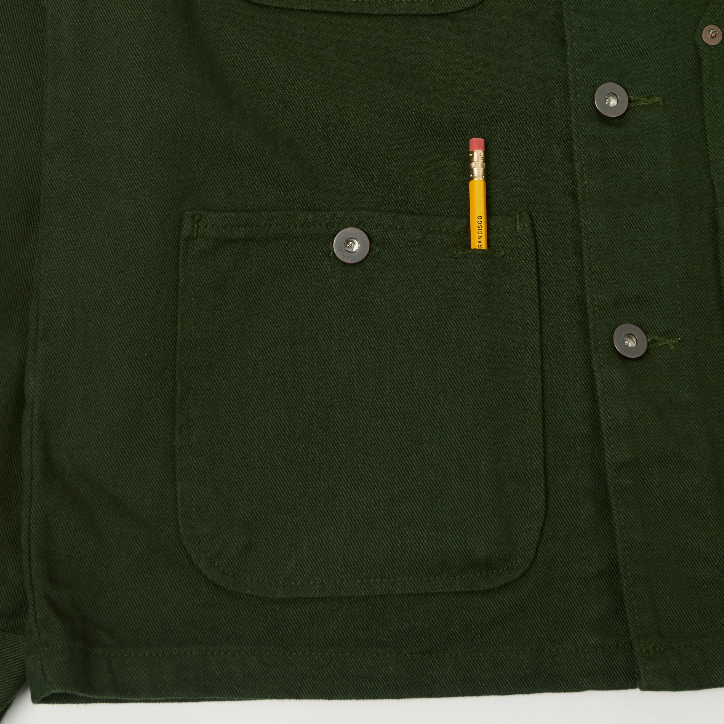 Tellason 13oz Denim Chore Jacket - Green