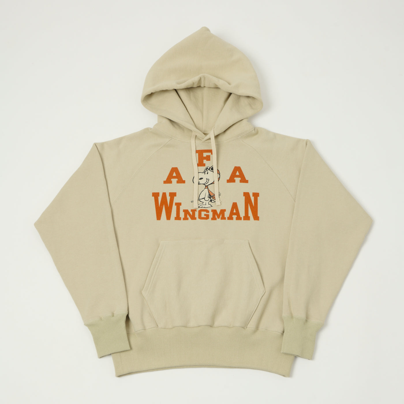 TOYS McCOY 'Snoopy Wingman' Parka Sweat - Ivory/Orange