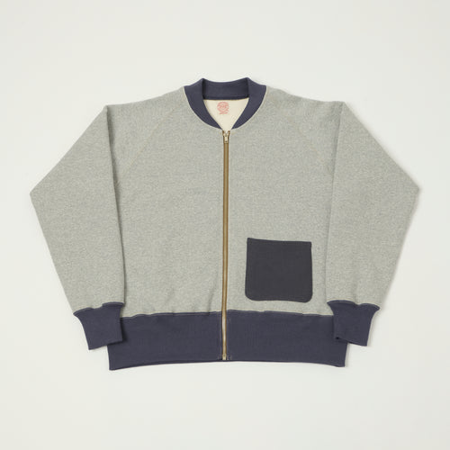TOYS McCOY C-2 Zip Through Sweat - Grey/Navy