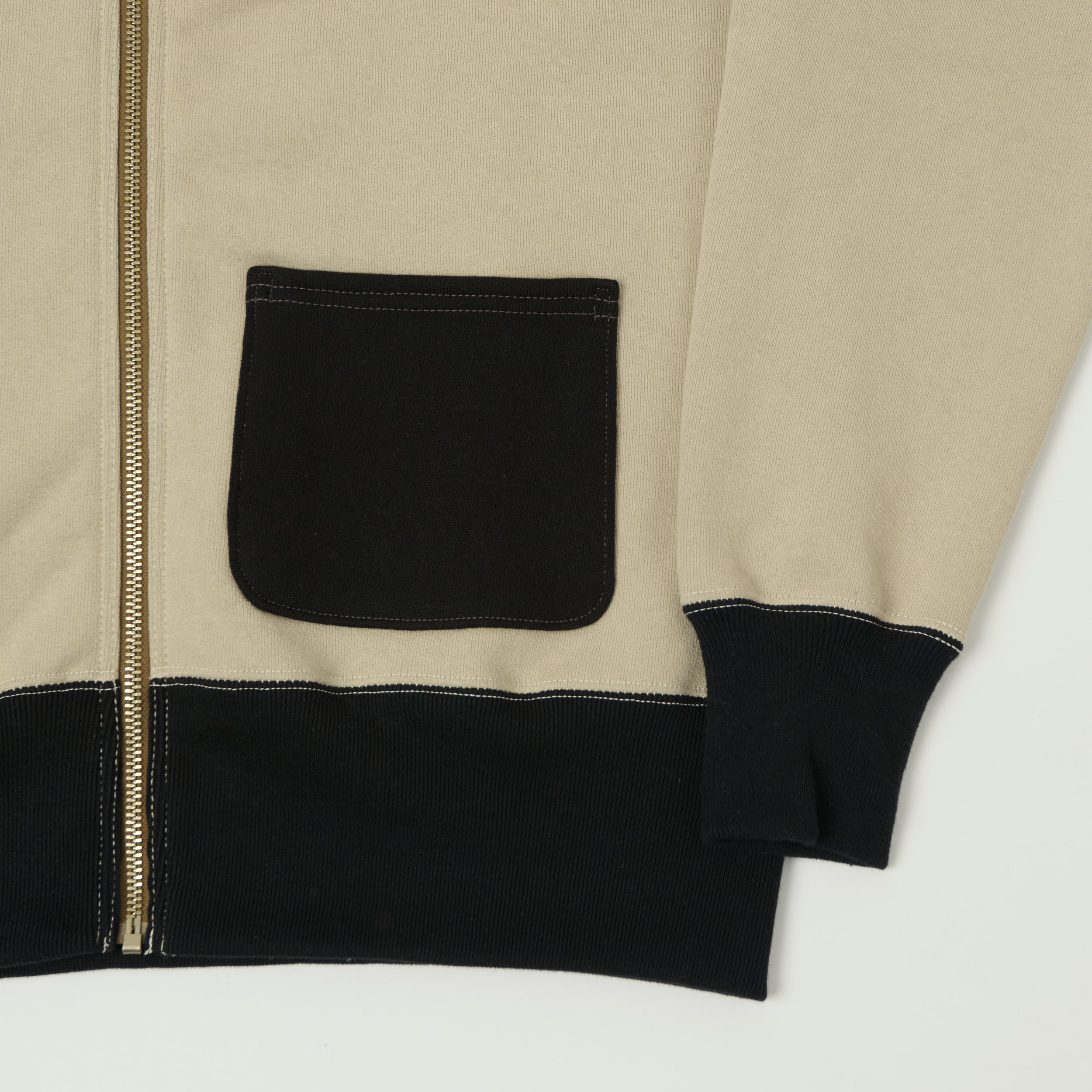 TOYS McCOY 'Felix The Cat/Beck' C-2 Zip Through Sweat - Ivory/Black