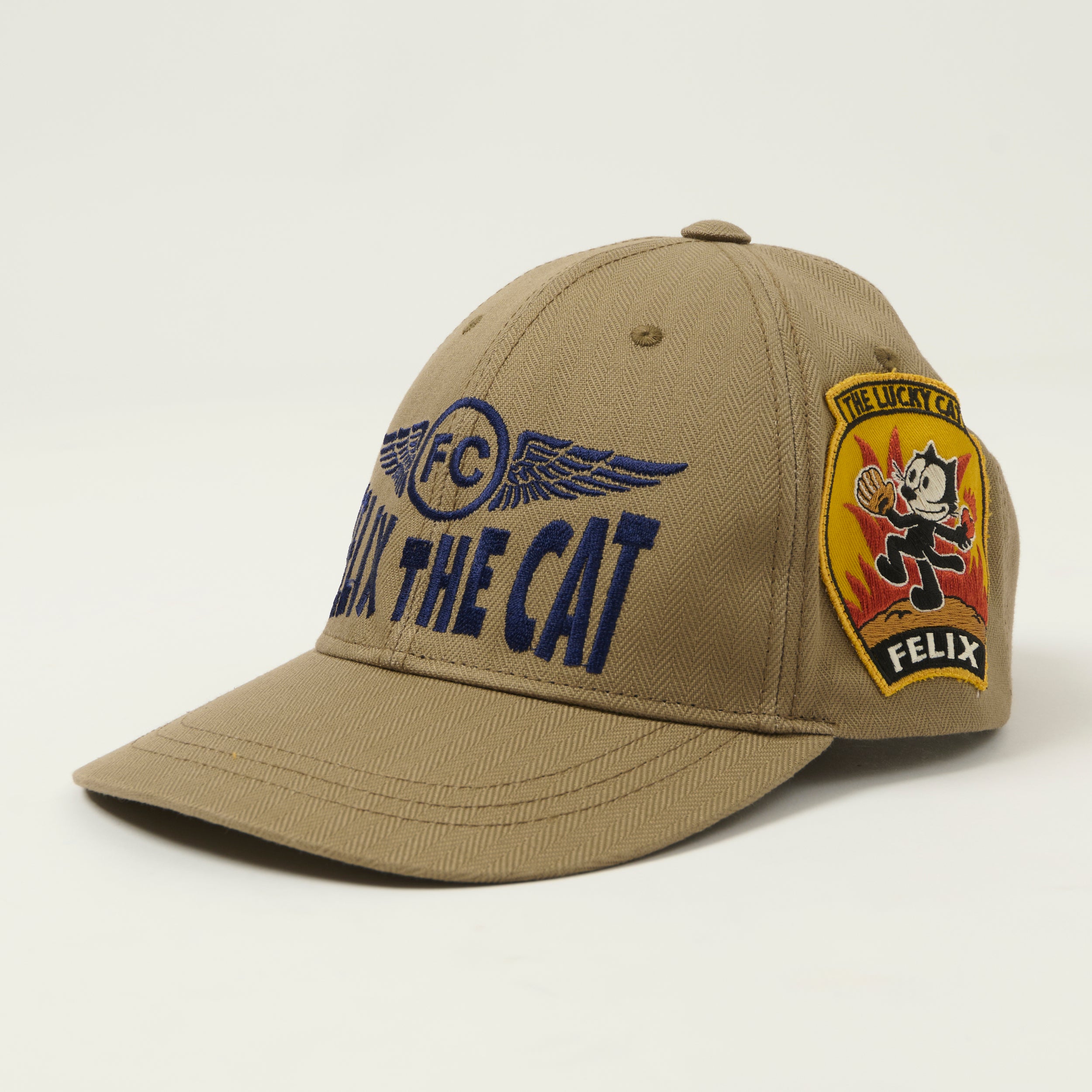 TOYS McCOY 'Felix The Cat' Cotton Herringbone Cap - Khaki