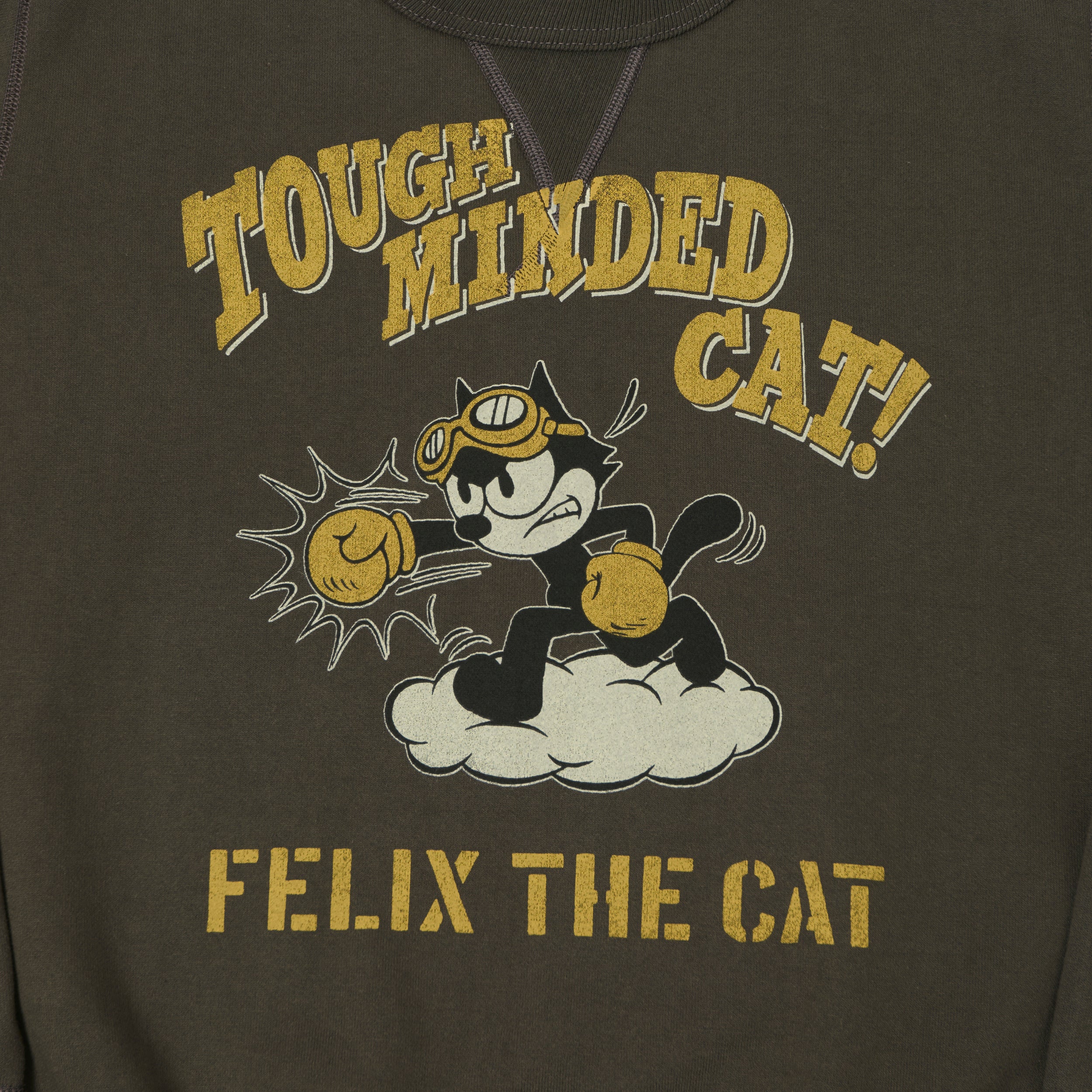 TOYS McCOY Felix The Cat 'Tough Minded' Sweatshirt - Charcoal