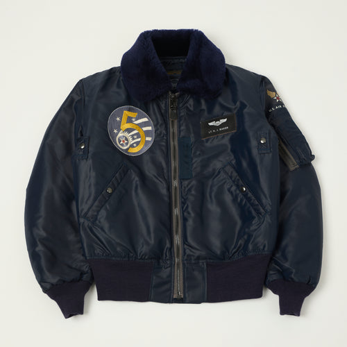 TOYS McCOY Marylin Monroe 'Anything Goes' B-15C Flight Jacket - Navy