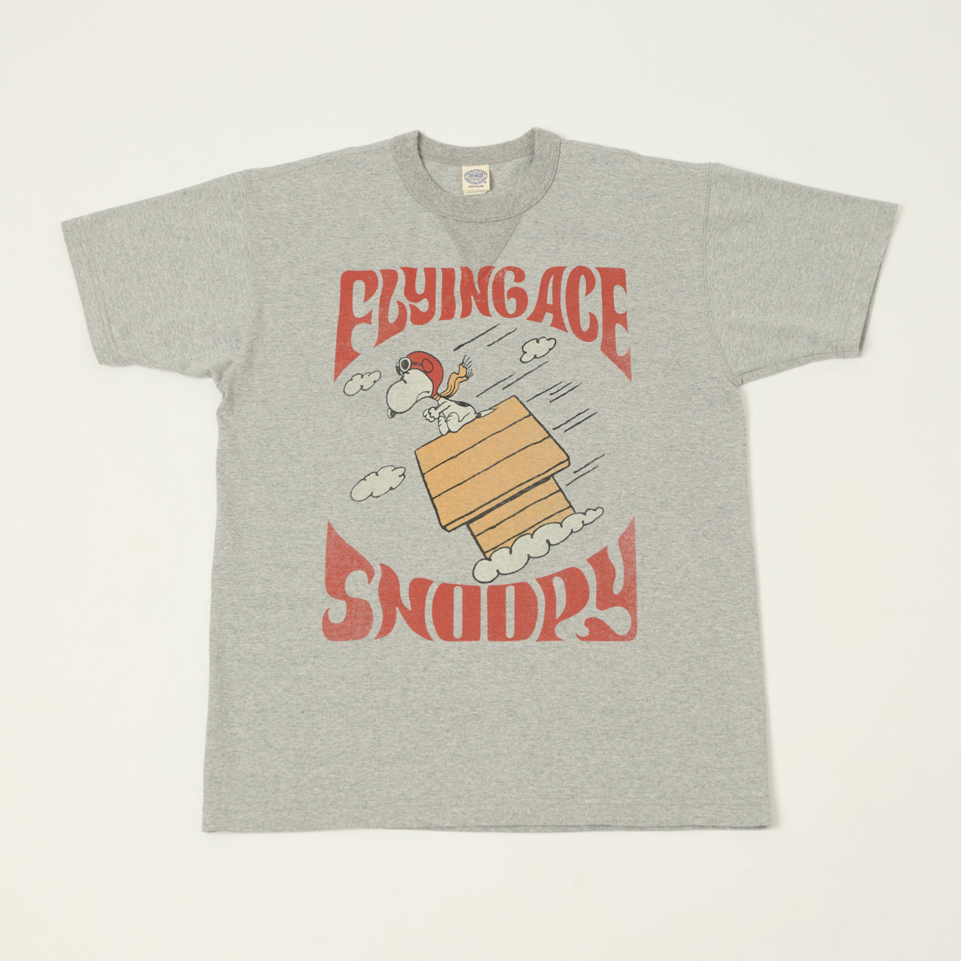 TOYS McCOY Peanuts 'Flying Ace Snoopy' T-Shirt - Grey Melange