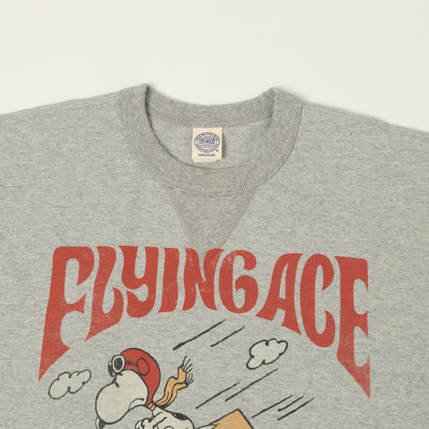 TOYS McCOY Peanuts 'Flying Ace Snoopy' T-Shirt - Grey Melange