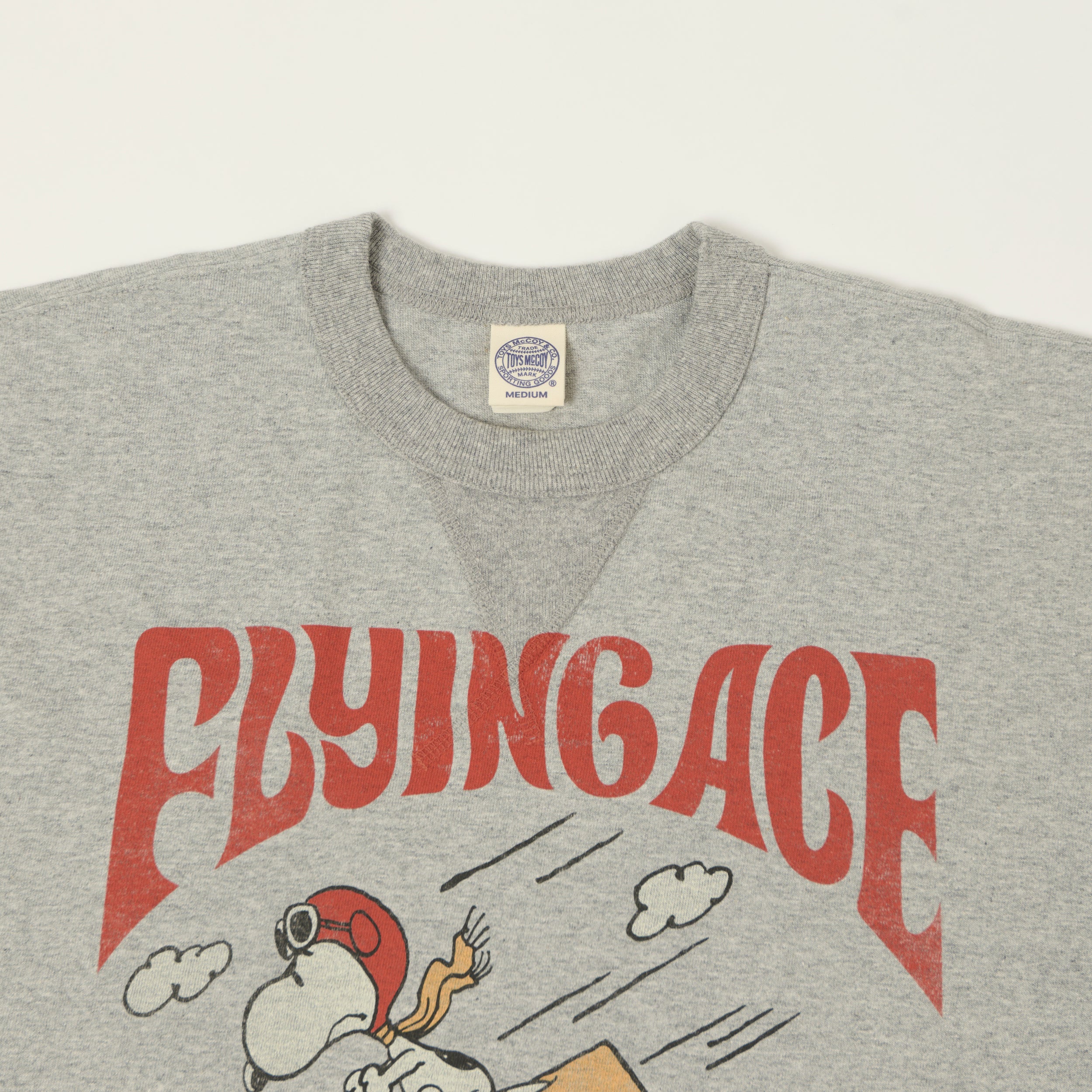 TOYS McCOY Peanuts 'Flying Ace Snoopy' T-Shirt - Grey Melange