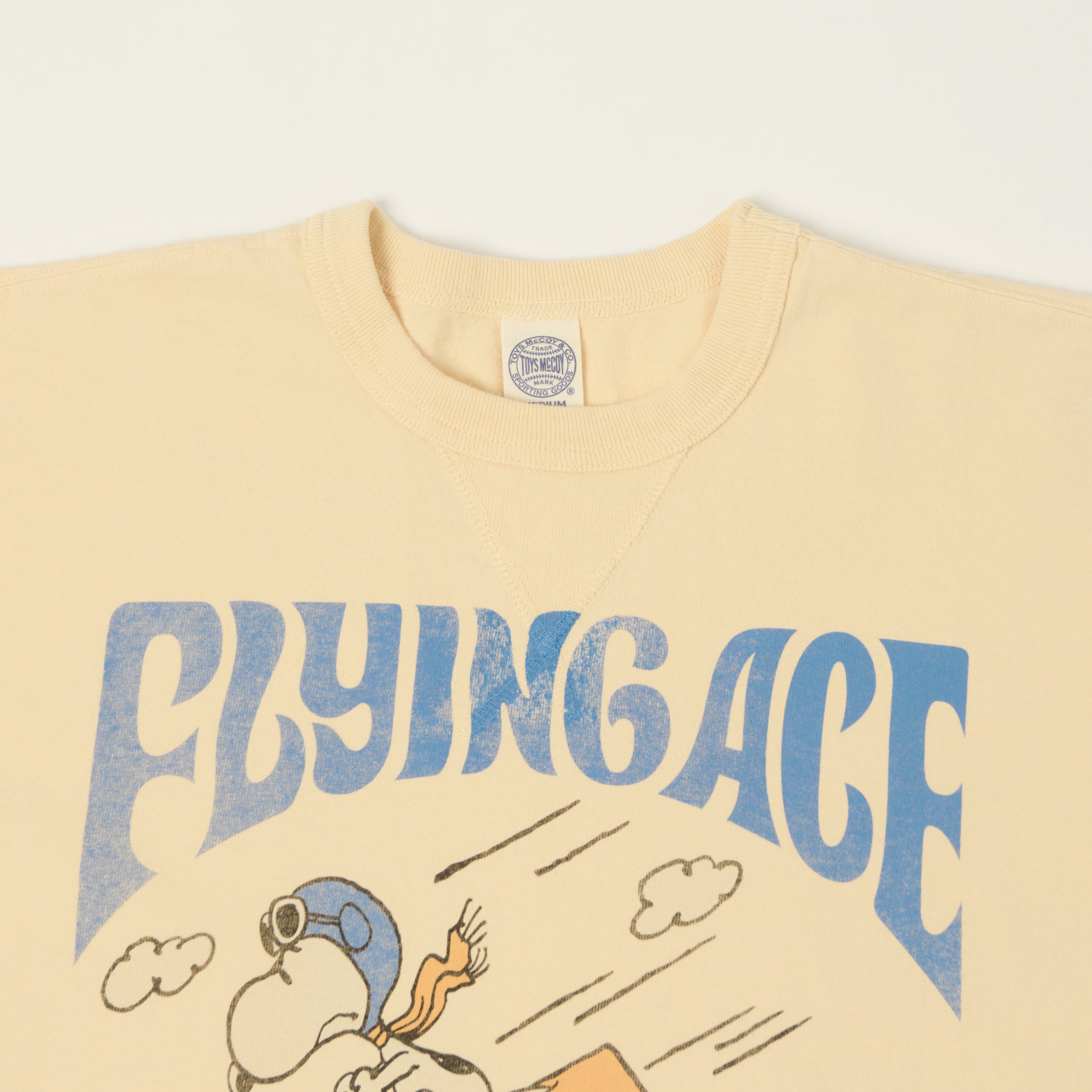TOYS McCOY Peanuts 'Flying Ace Snoopy' T-Shirt - Natural