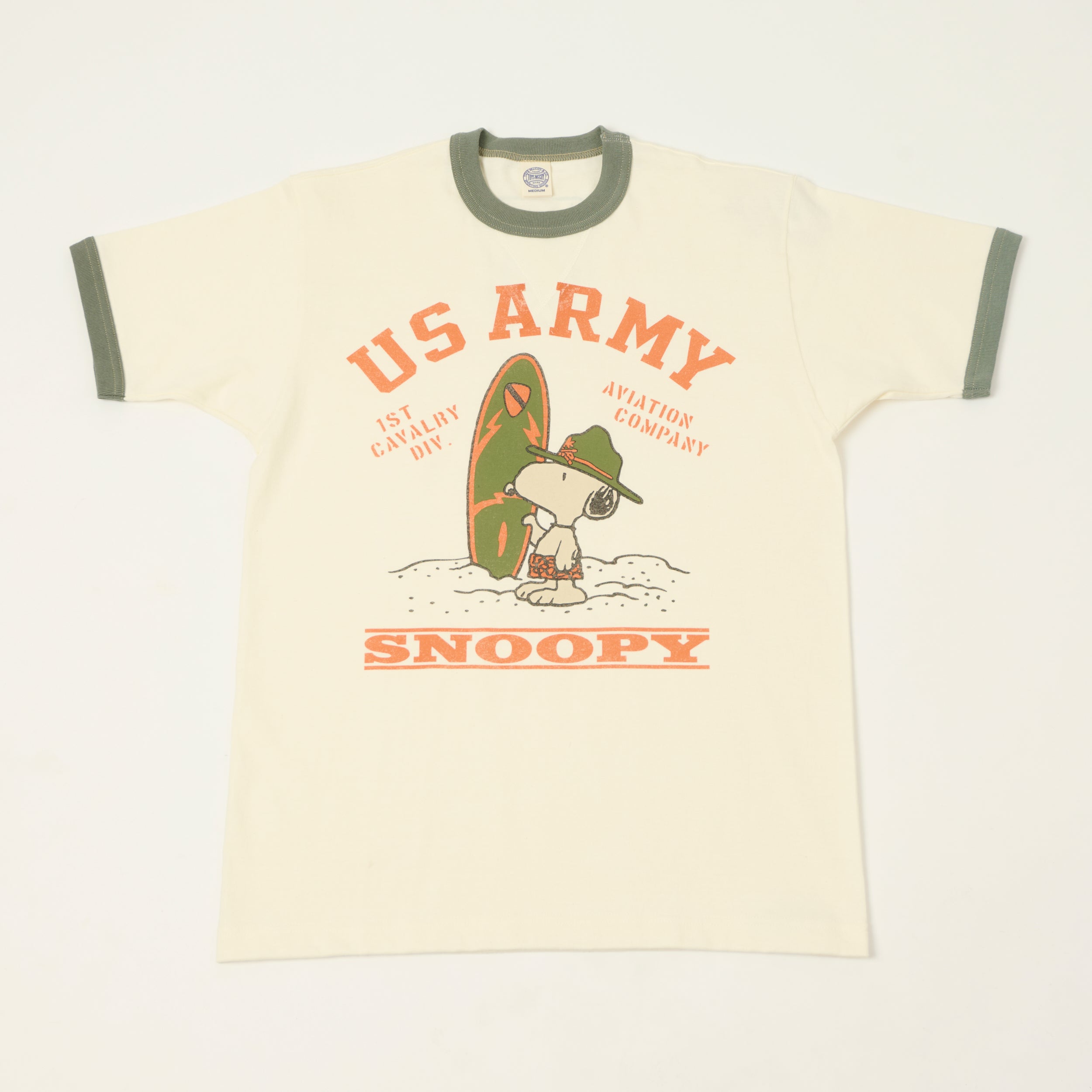 TOYS McCOY Snoopy 'U.S. Army' T-Shirt - Off White