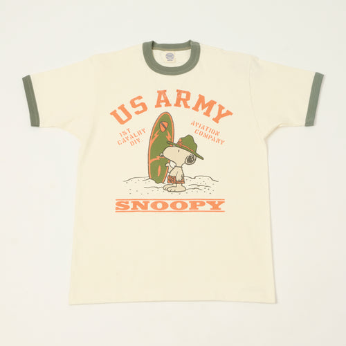 TOYS McCOY Snoopy 'U.S. Army' T-Shirt - Off White