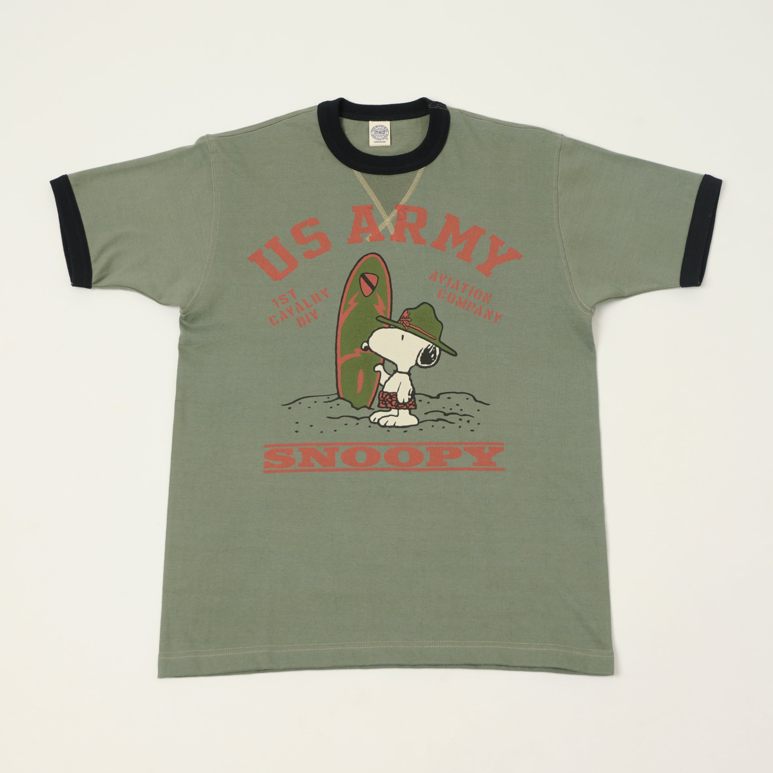 TOYS McCOY Snoopy 'U.S. Army' T-Shirt - Green