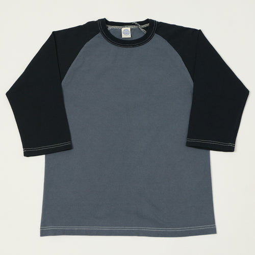 TOYS McCOY Raglan Sleeve Baseball T-Shirt - Blue/Black