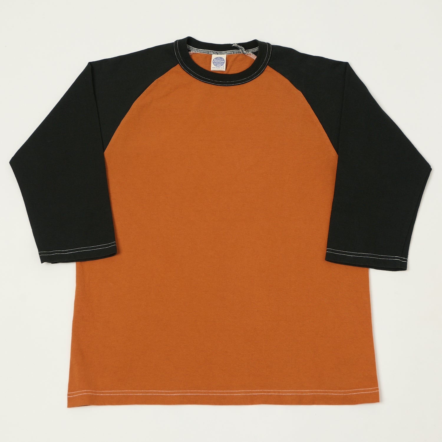 TOYS McCOY Raglan Sleeve Baseball T-Shirt - Orange/Black