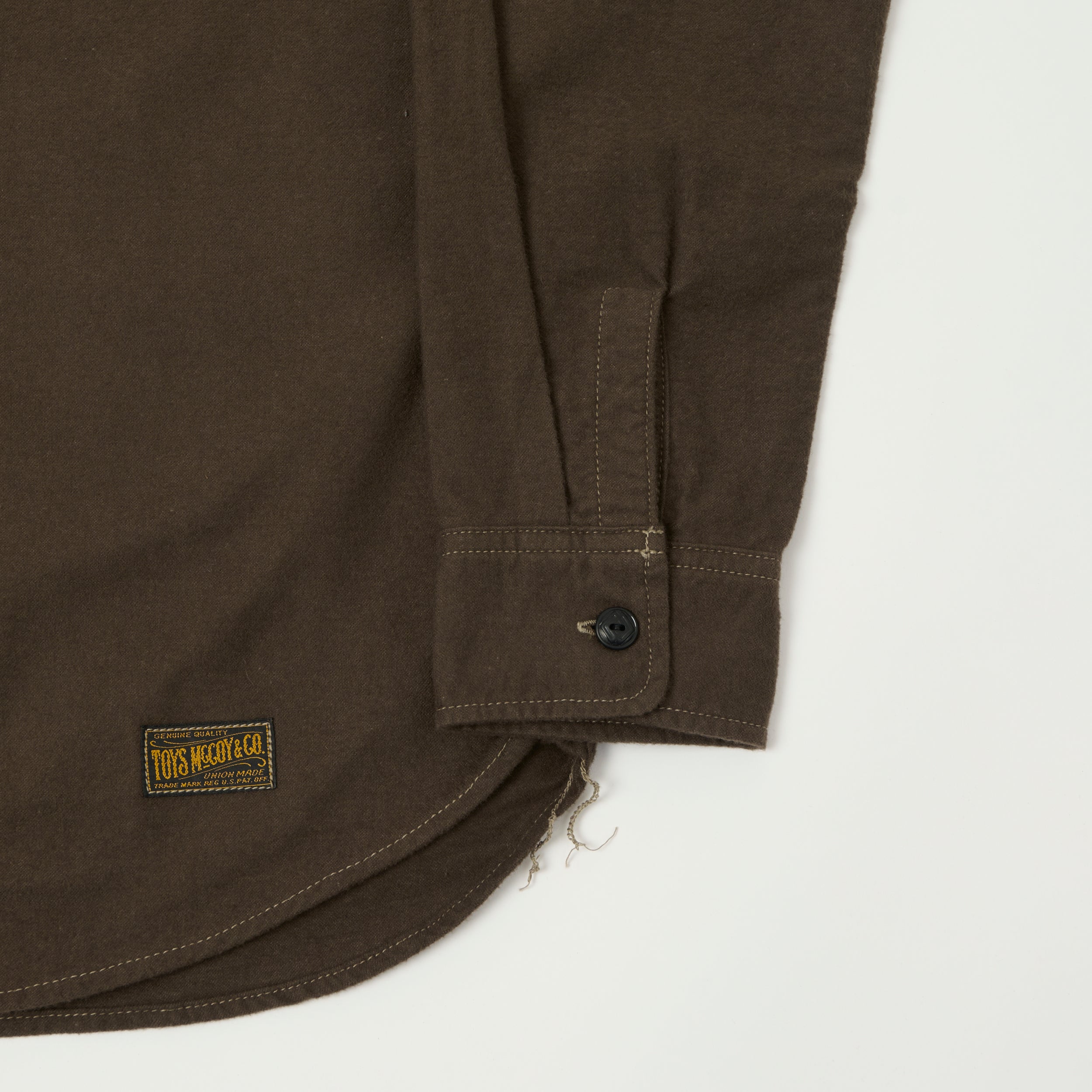 TOYS McCOY 'Sidewinder' Brushed Flannel Work Shirt - Brown