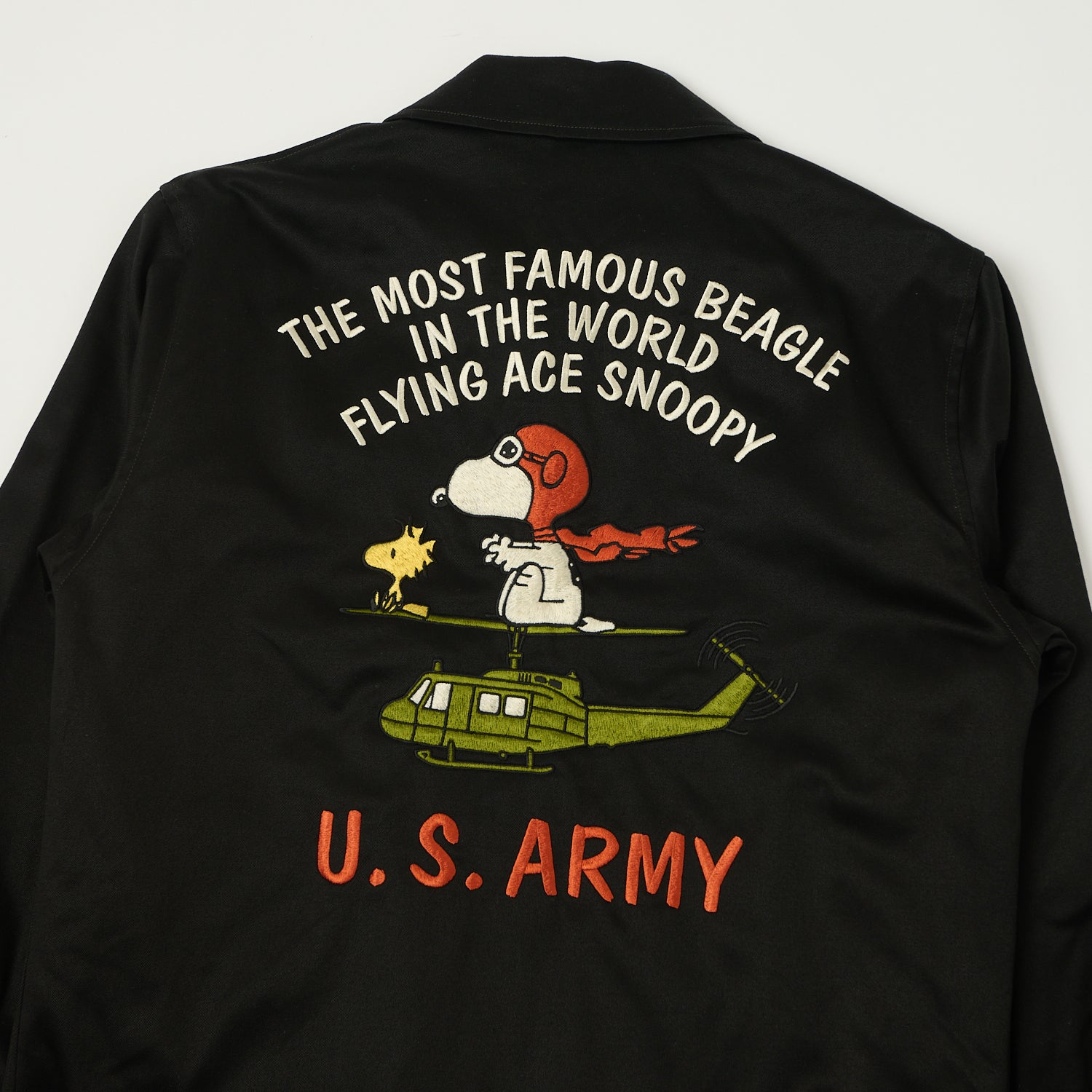 TOYS McCOY Snoopy Embroidered Tour Jacket - Black