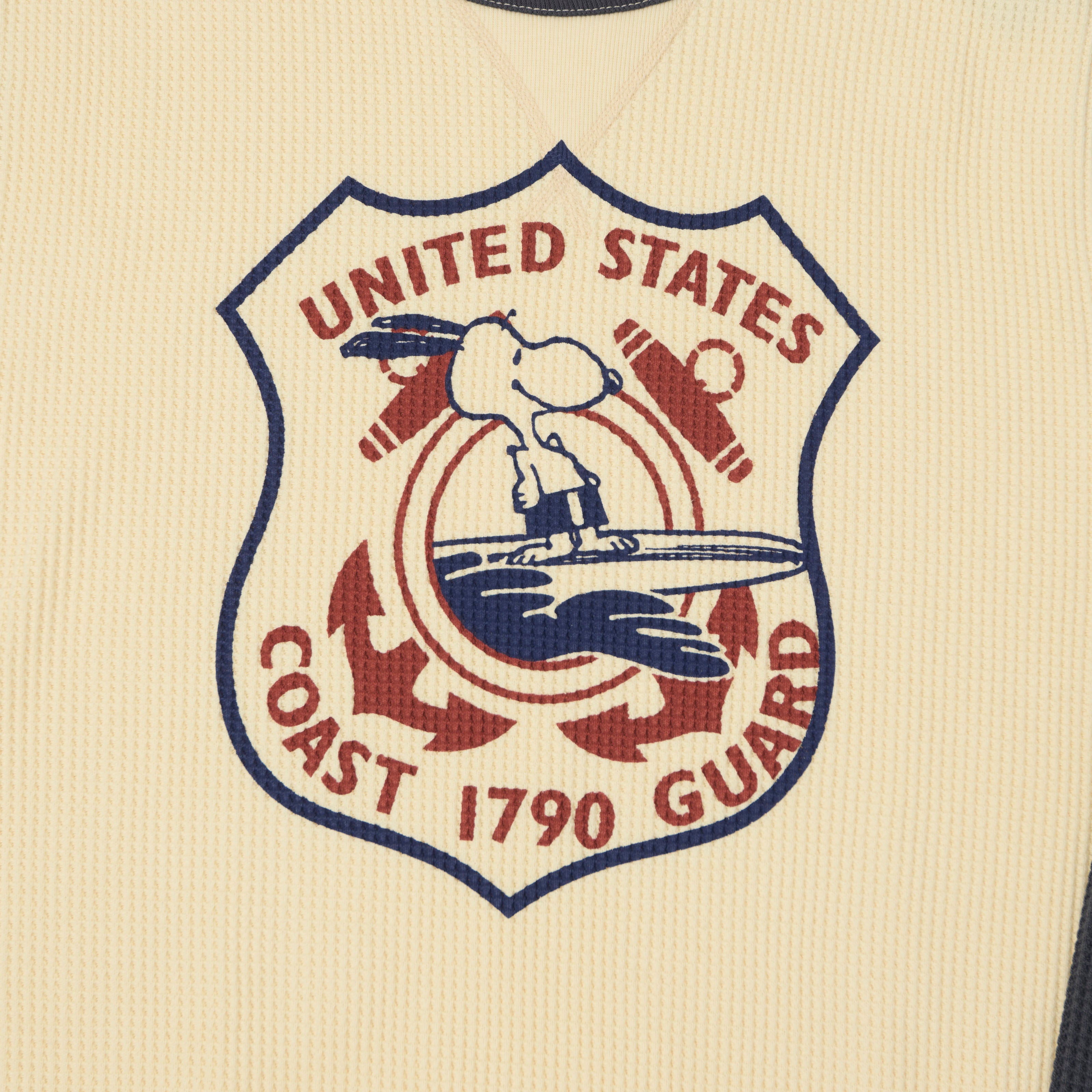 TOYS McCOY Snoopy 'US Coast Guard' Thermal Sweatshirt - Natural