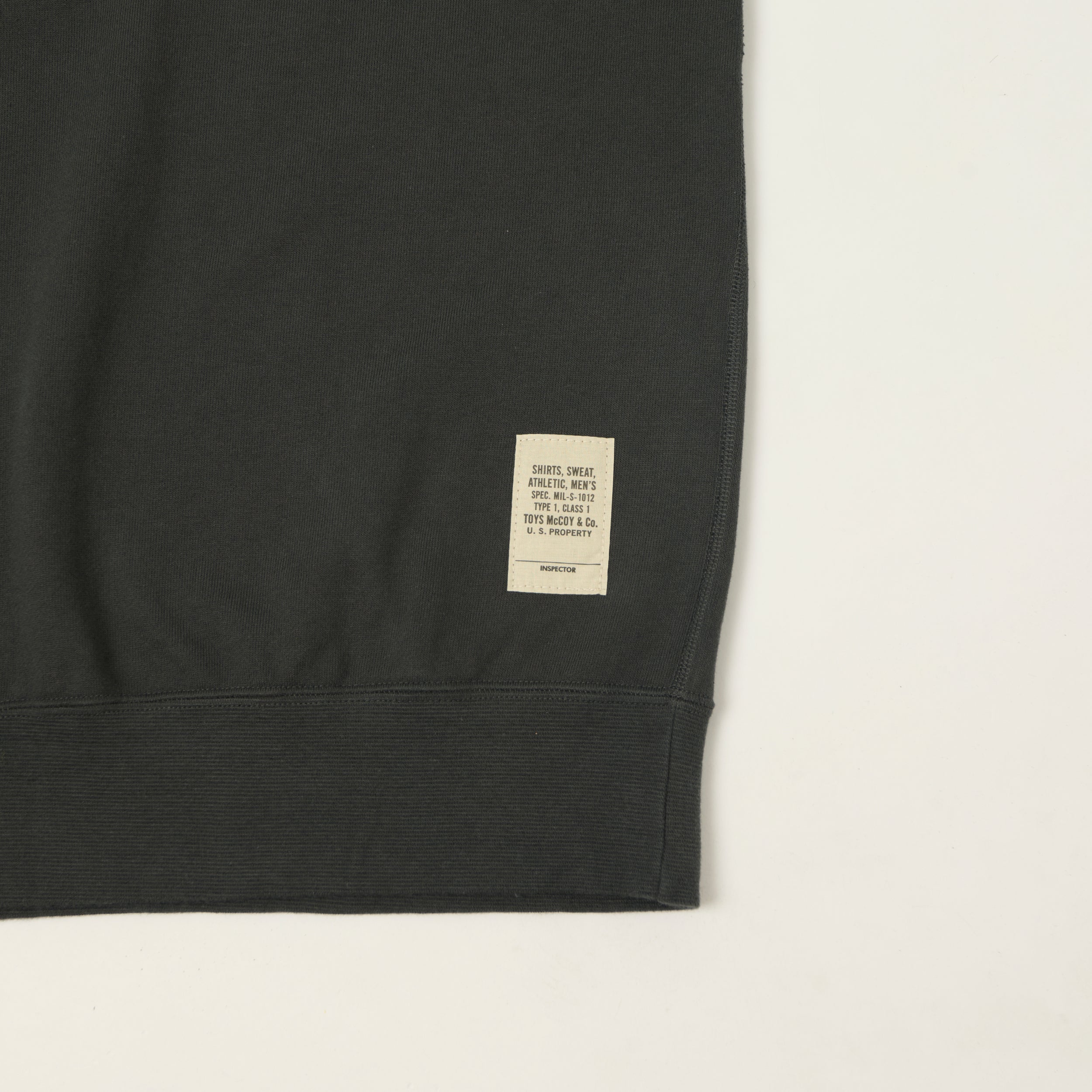 TOYS McCOY Short Sleeve Military Sweatshirt - Black