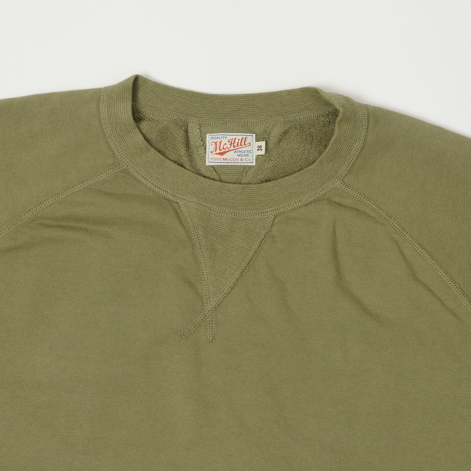TOYS McCOY Short Sleeve Military Sweatshirt - Olive