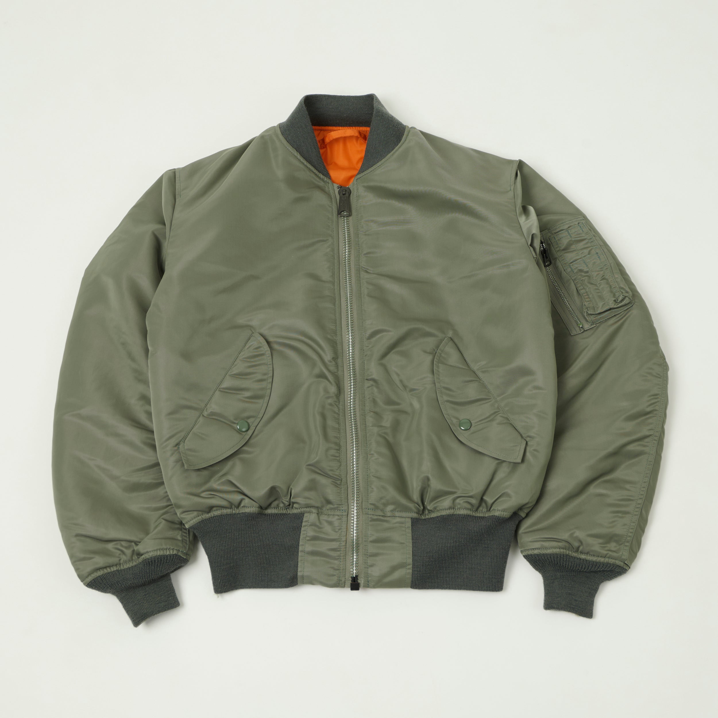 TOYS McCOY Steve Mcqueen Reversible MA-1 Flight Jacket - Sage Green