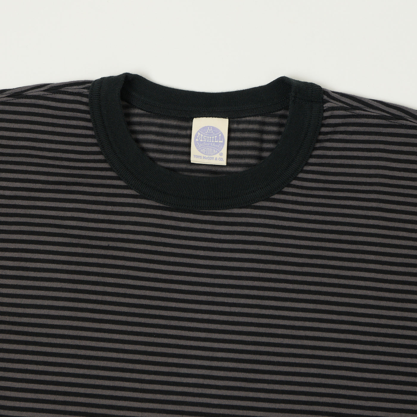 TOYS McCOY 'The Great American Hero' Stripe T-Shirt - Grey/Black