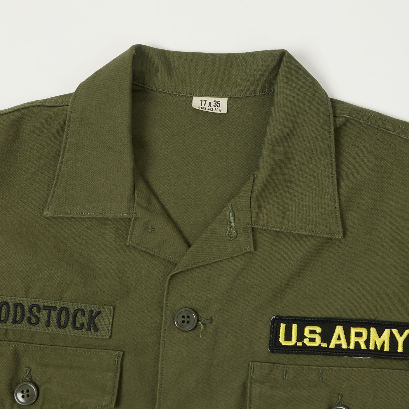 TOYS McCOY Snoopy 'Woodstock 69' OG-107 Cotton Sateen Shirt - Olive