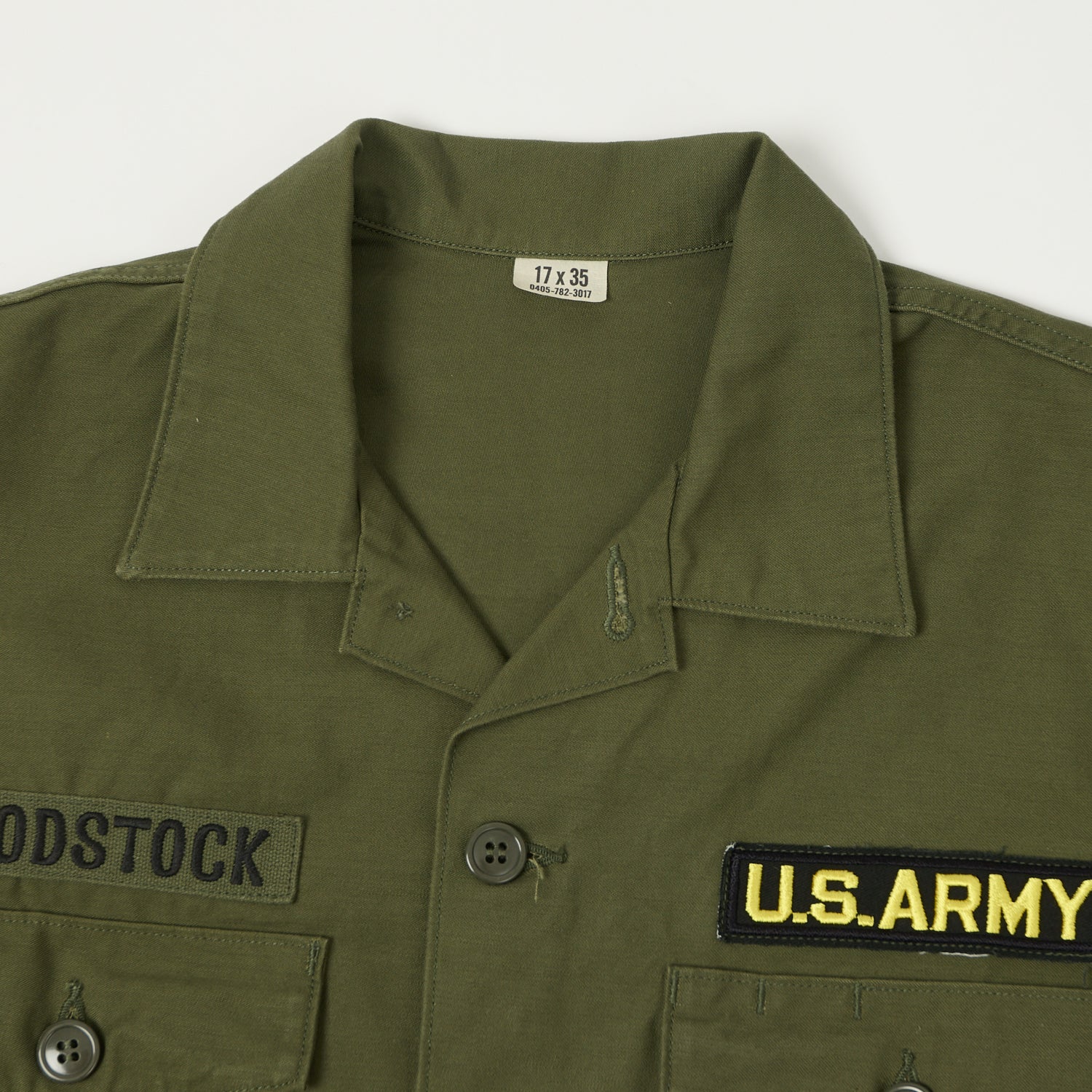 TOYS McCOY Snoopy 'Woodstock 69' OG-107 Cotton Sateen Shirt - Olive