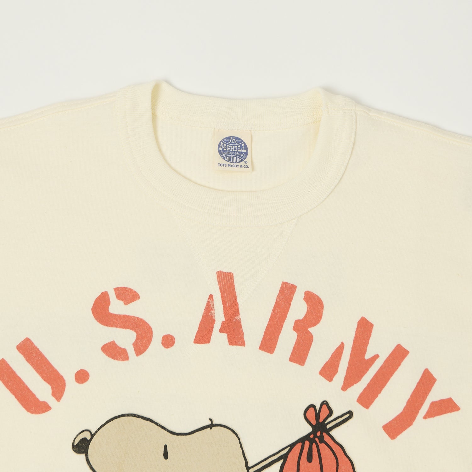TOYS McCOY Snoopy 'U.S. Army Aviation Co' T-Shirt - Off White