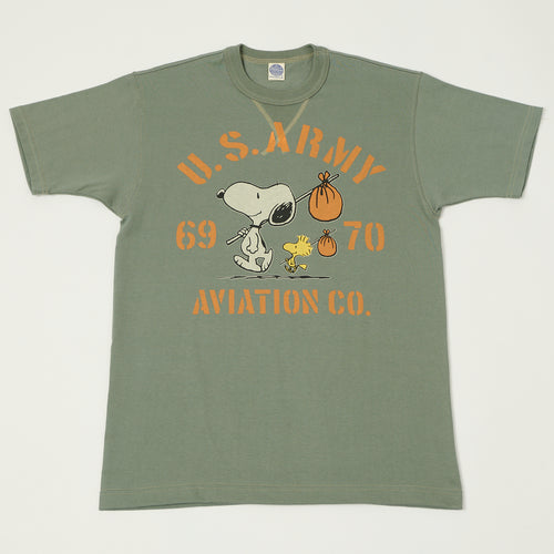 TOYS McCOY Snoopy 'U.S. Army Aviation Co' T-Shirt - Olive