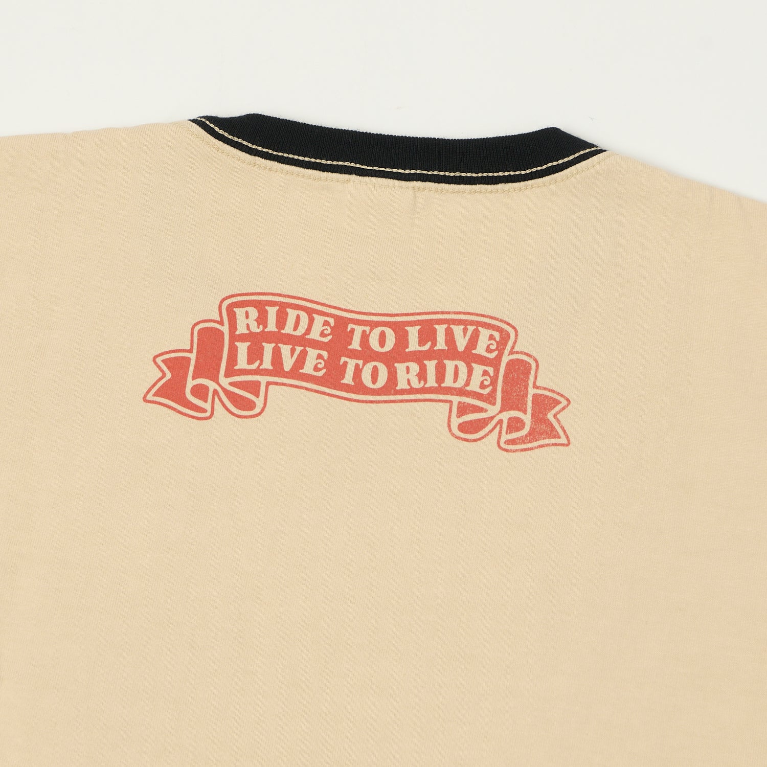 TOYS McCOY Woodstock 'Ride To Live 1969' Johnny Ringer T-Shirt - Beige