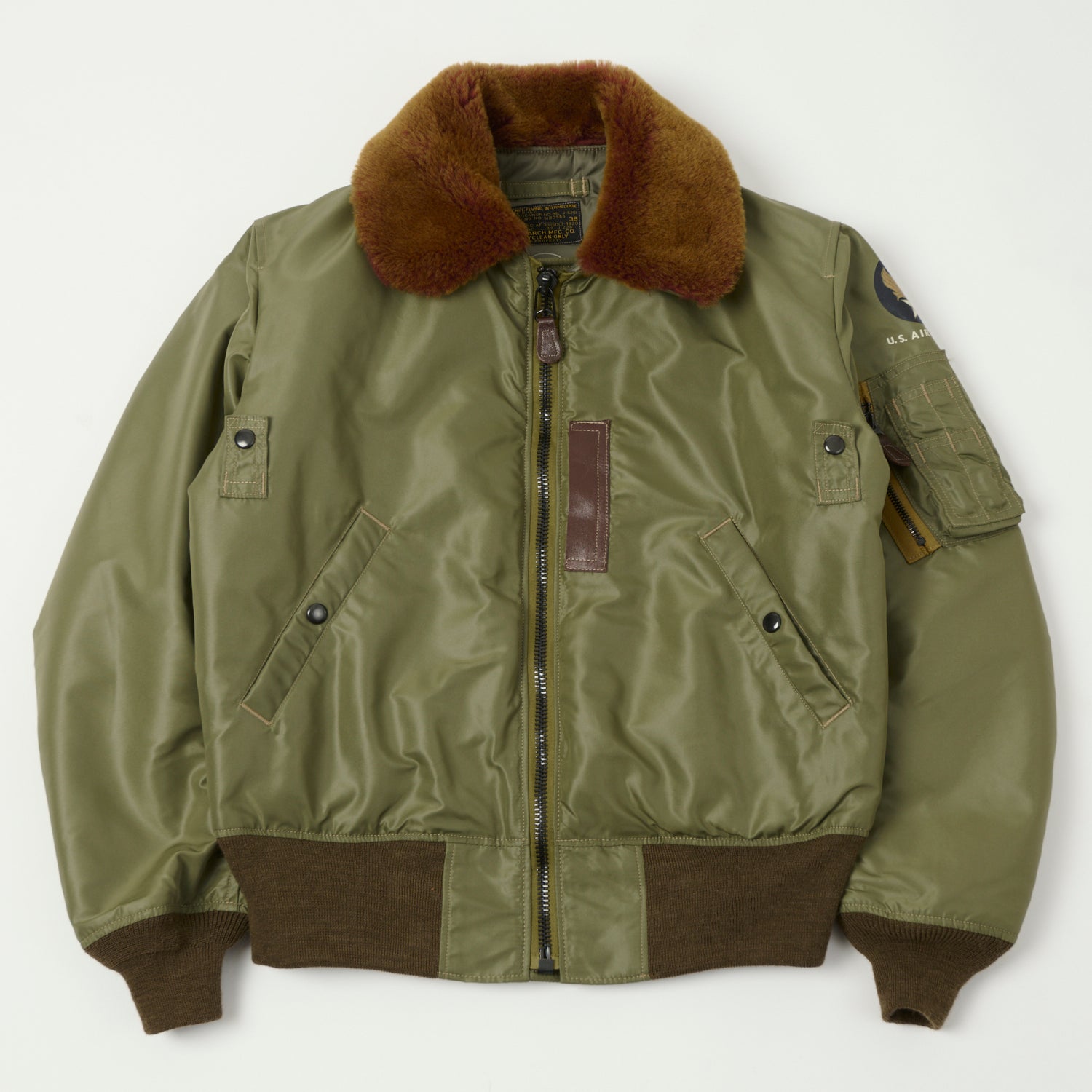 TOYS McCOY 'Type B-15C' Nylon Flight Jacket - Olive