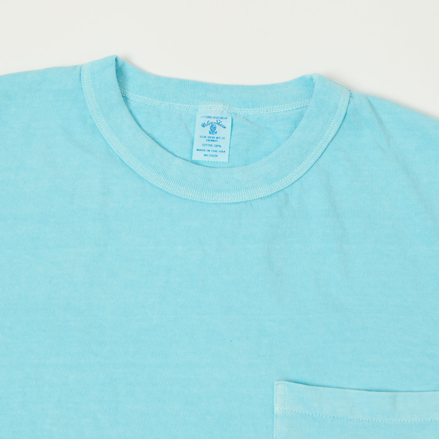 Velva Sheen Pigment Dyed Pocket T-Shirt - Teal