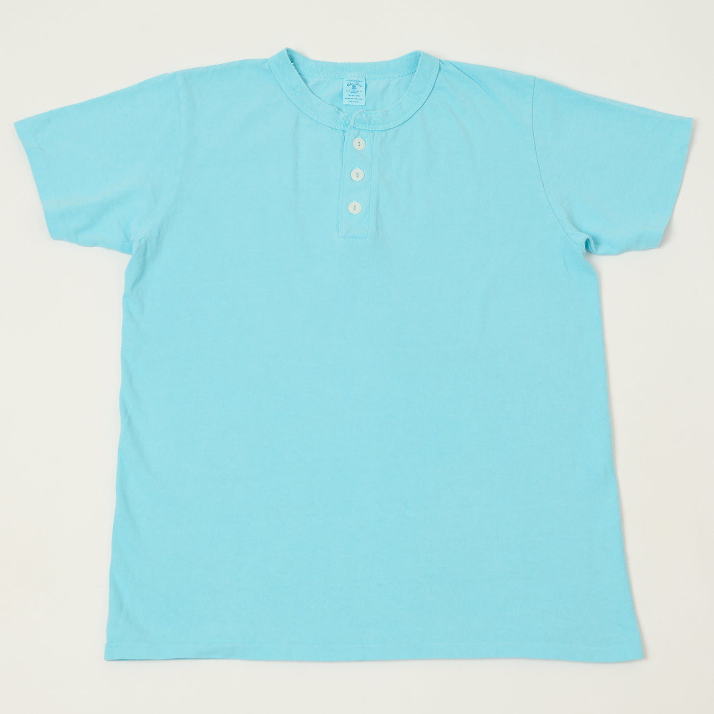 Velva Sheen Pigment Dyed Henley - Teal