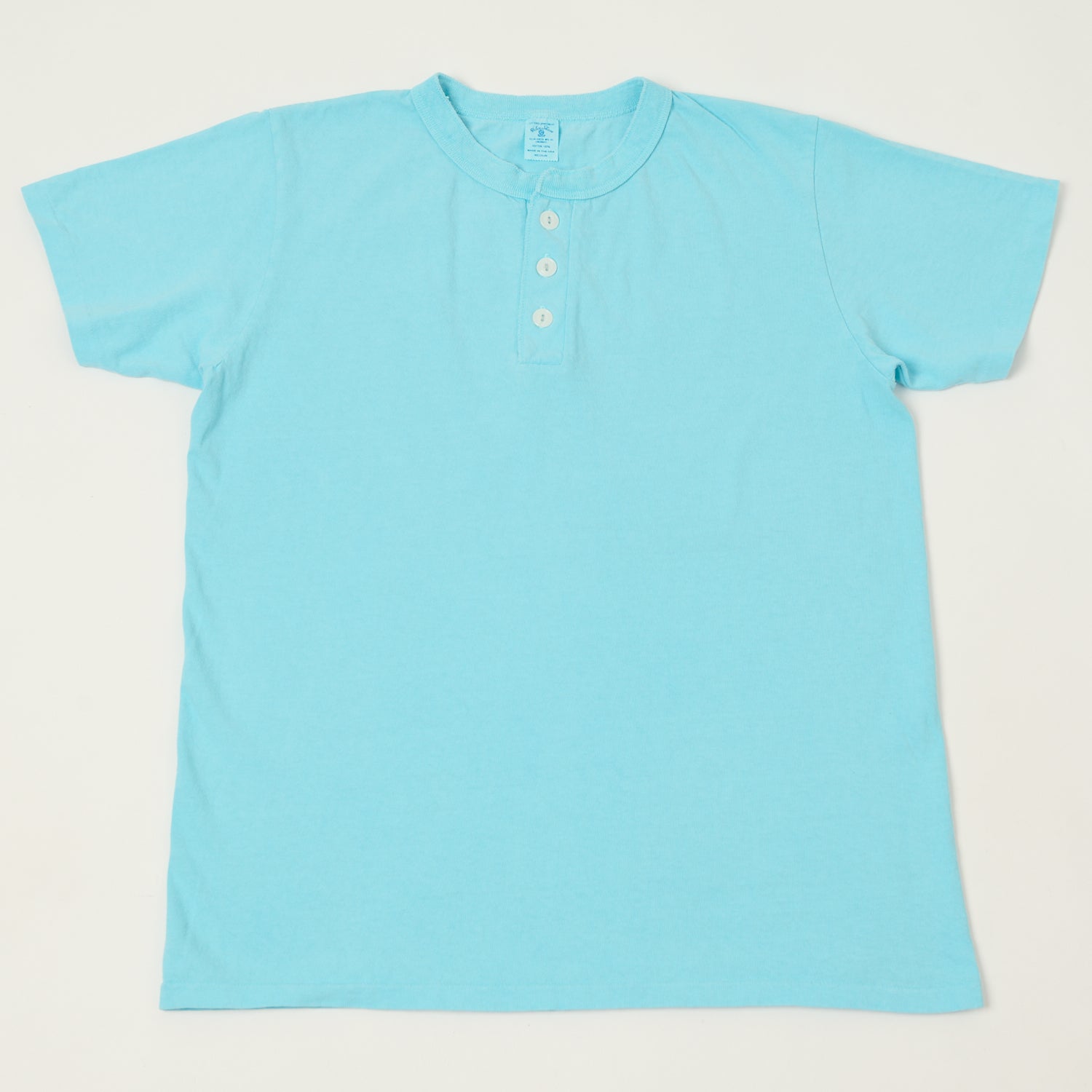 Velva Sheen Pigment Dyed Henley - Teal