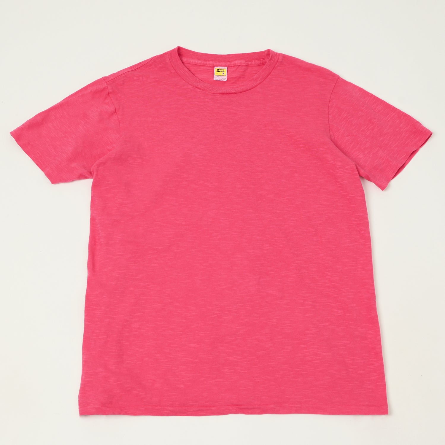Velva Sheen Rolled Crew Neck T-Shirt - Pink
