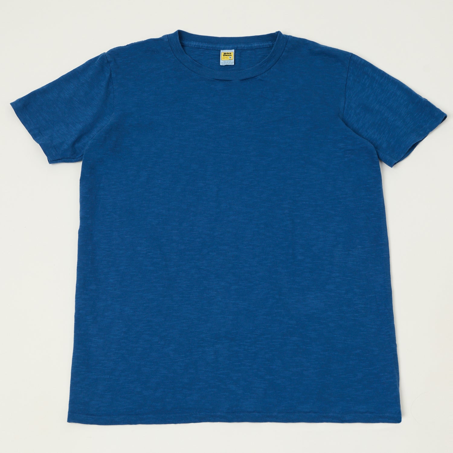 Velva Sheen Rolled Crew Neck T-Shirt - Blue