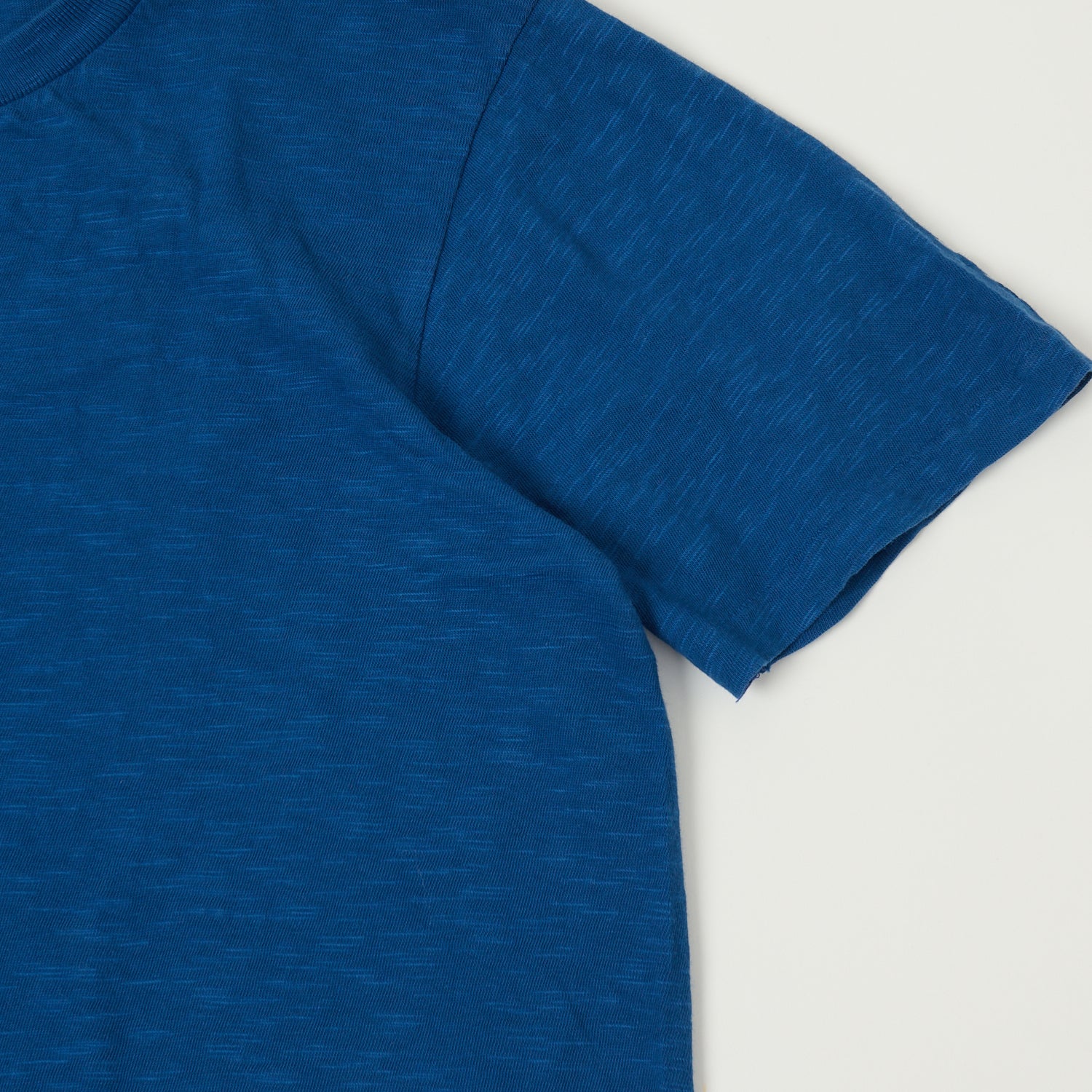 Velva Sheen Rolled Crew Neck T-Shirt - Blue