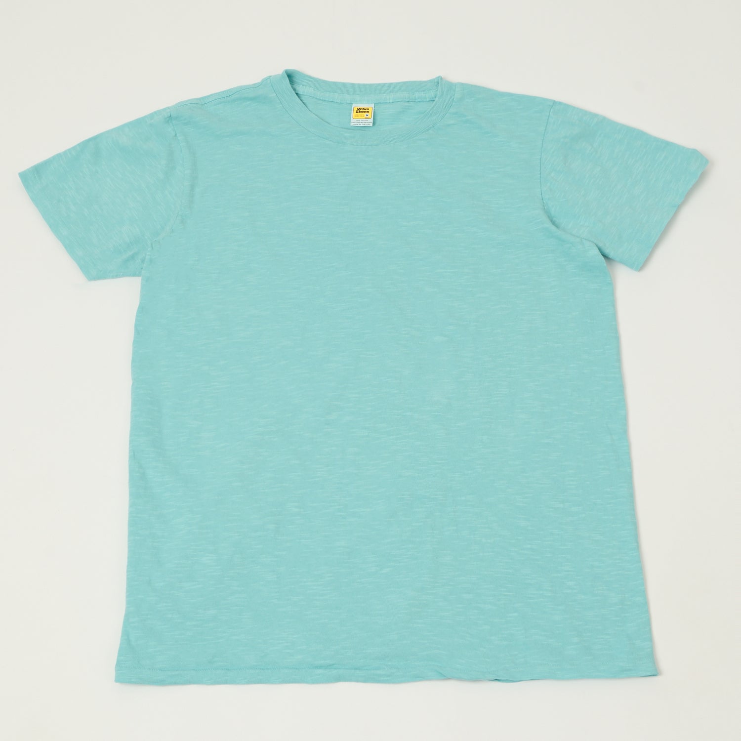 Velva Sheen Rolled Crew Neck T-Shirt - Teal