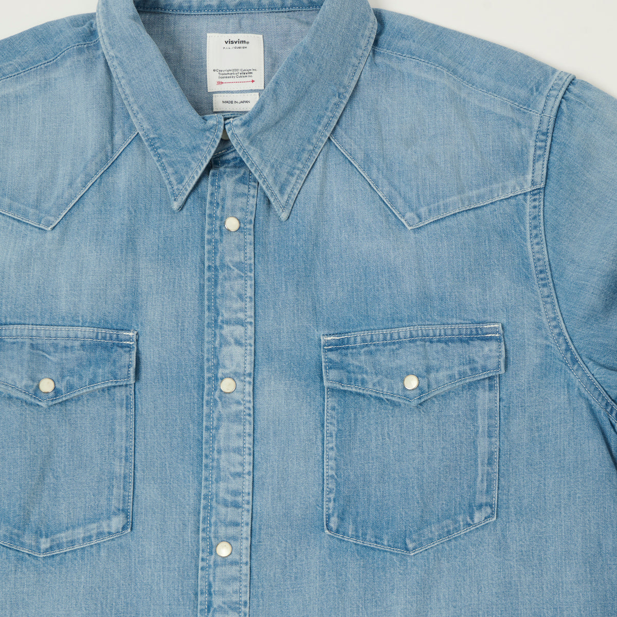 visvim 'Social Sculpture' Denim Western Shirt - Light Wash