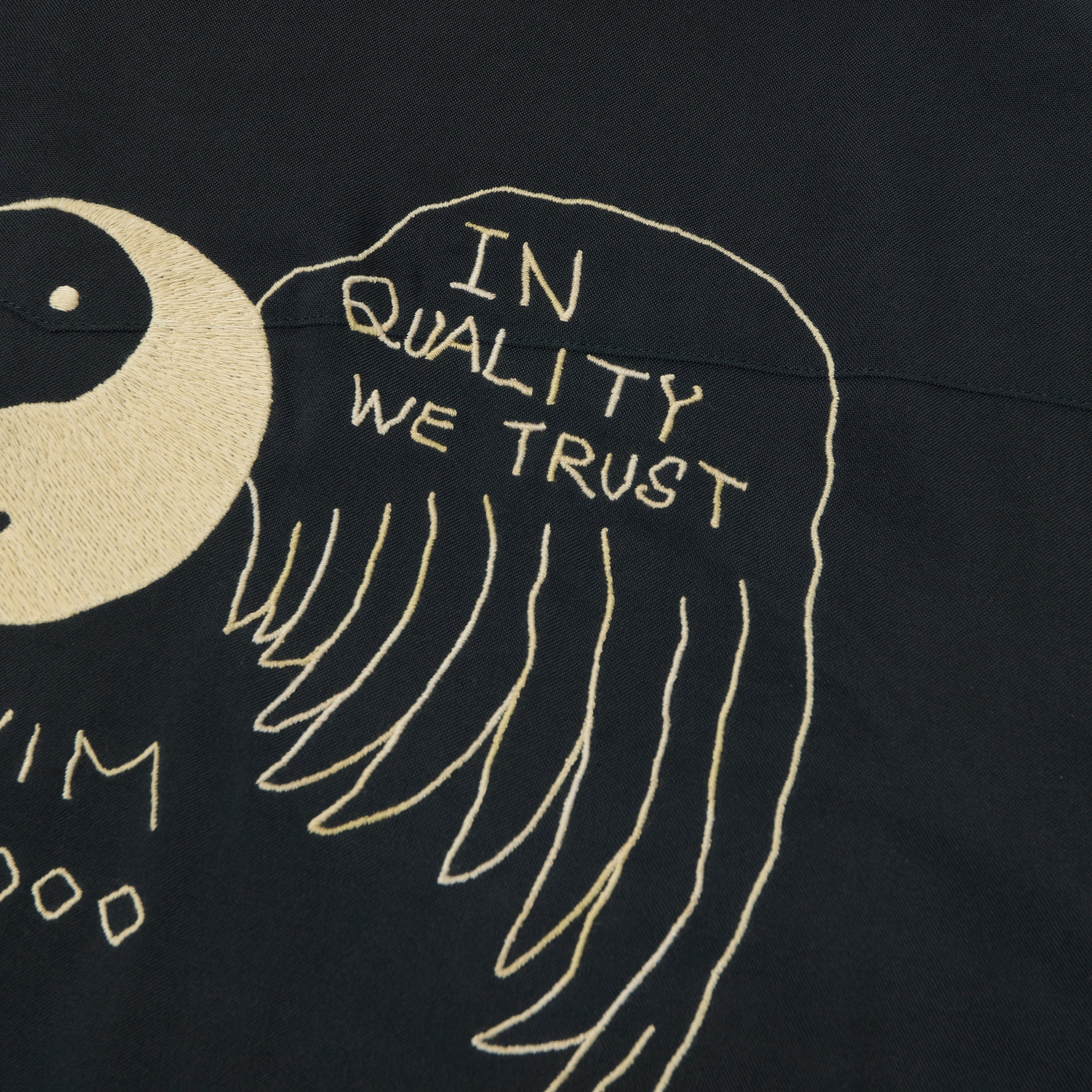 visvim 'Four Corners' Embroidered Rayon Western Shirt - Black