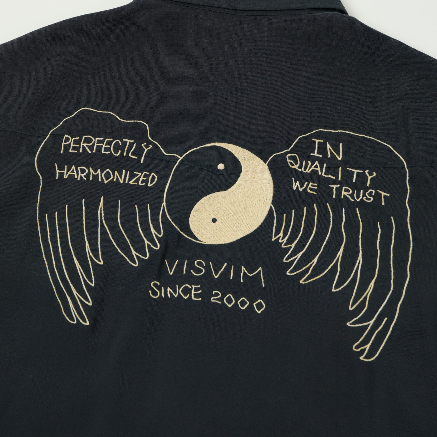 visvim 'Four Corners' Embroidered Rayon Western Shirt - Black