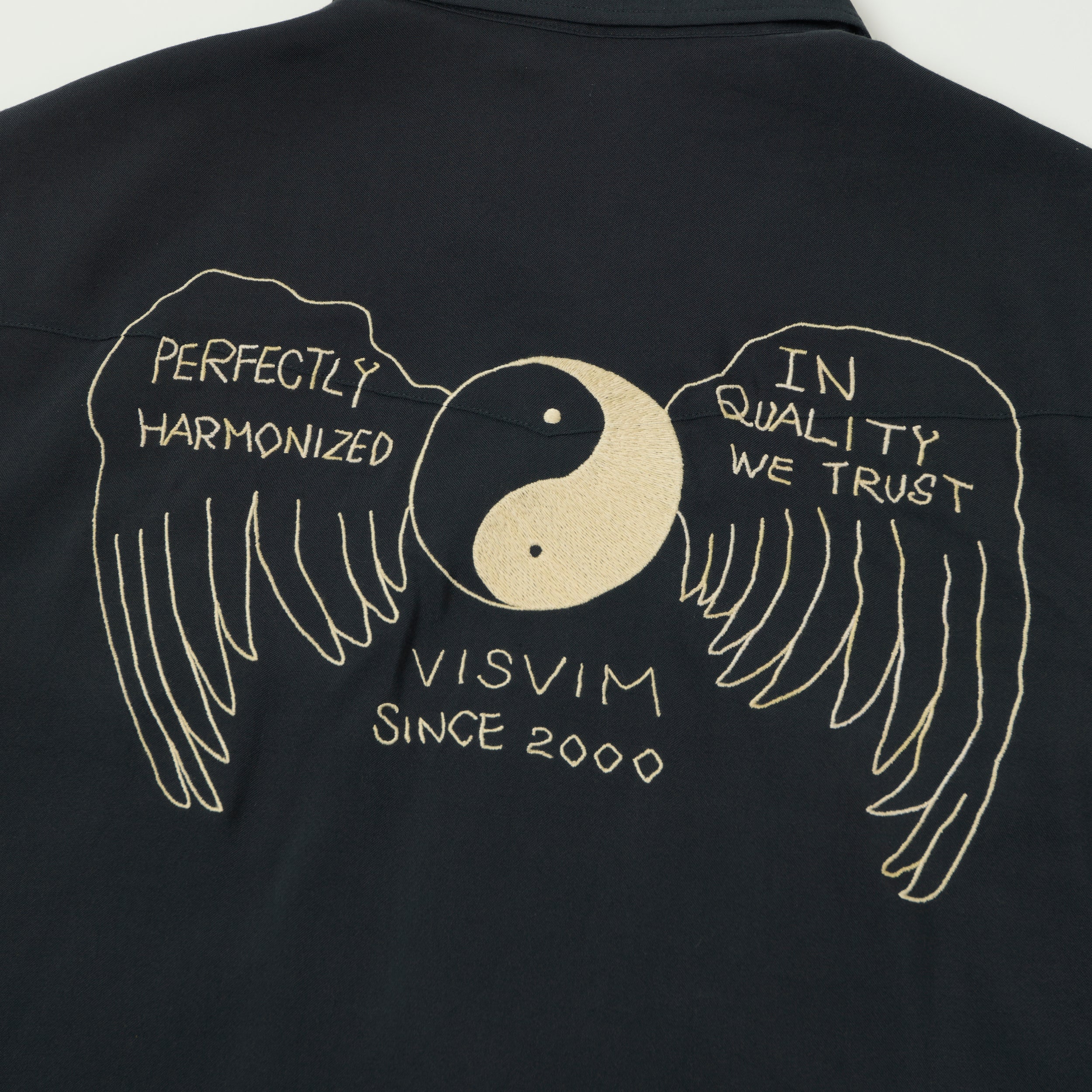 visvim 'Four Corners' Embroidered Rayon Western Shirt - Black