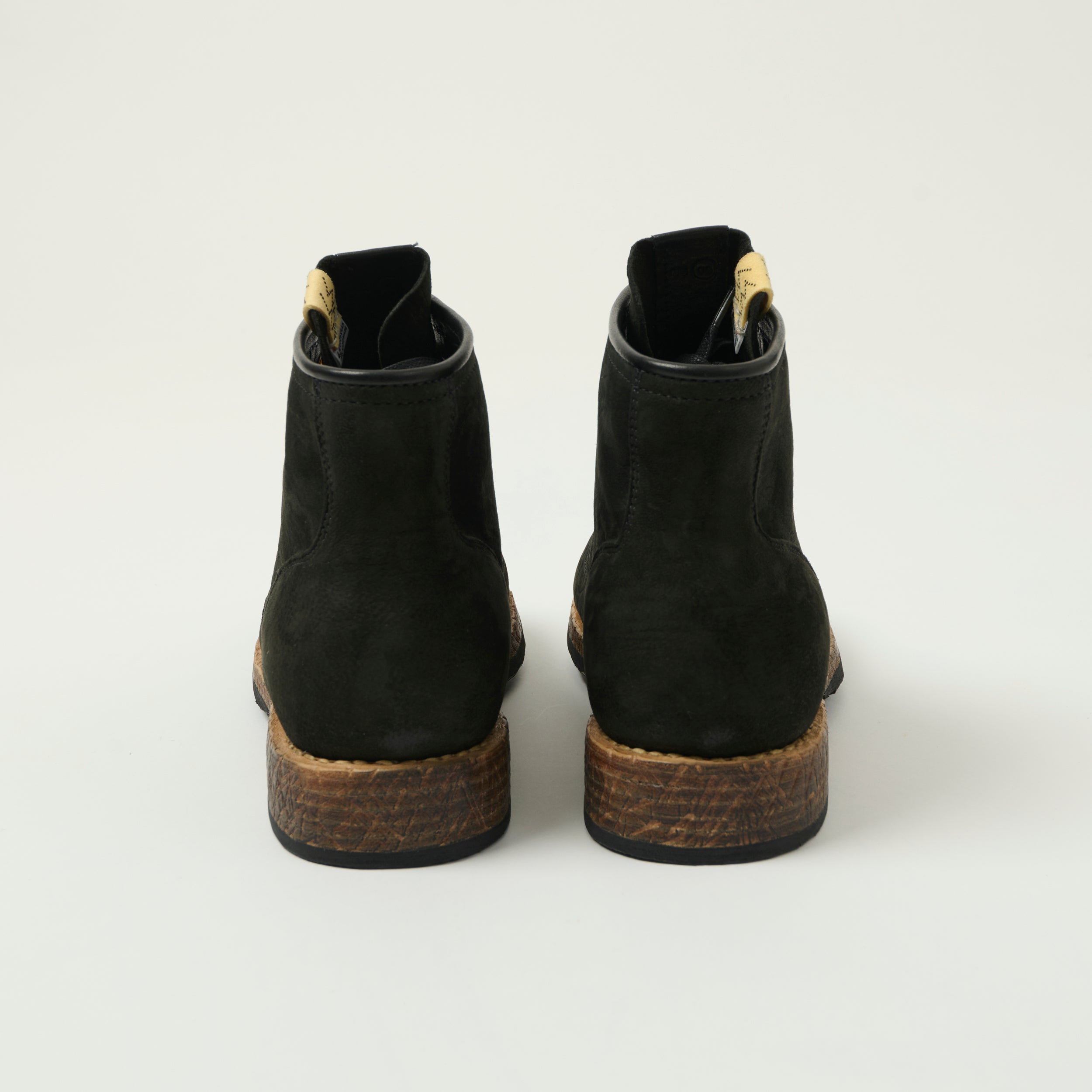 visvim 'Brigadier Mid Folk' Lambskin Roughout Boot - Black